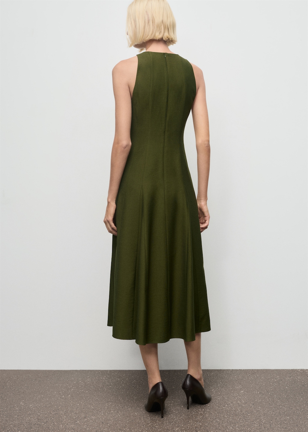 Mango A-line dress with godets