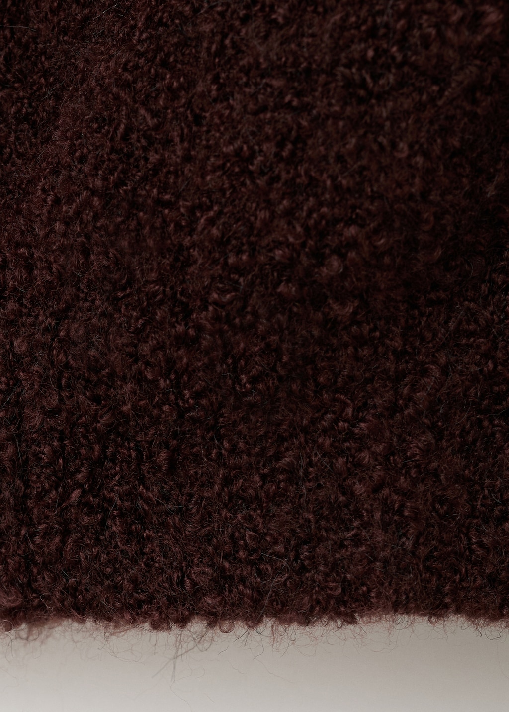 Bouclé jacket with corduroy collar