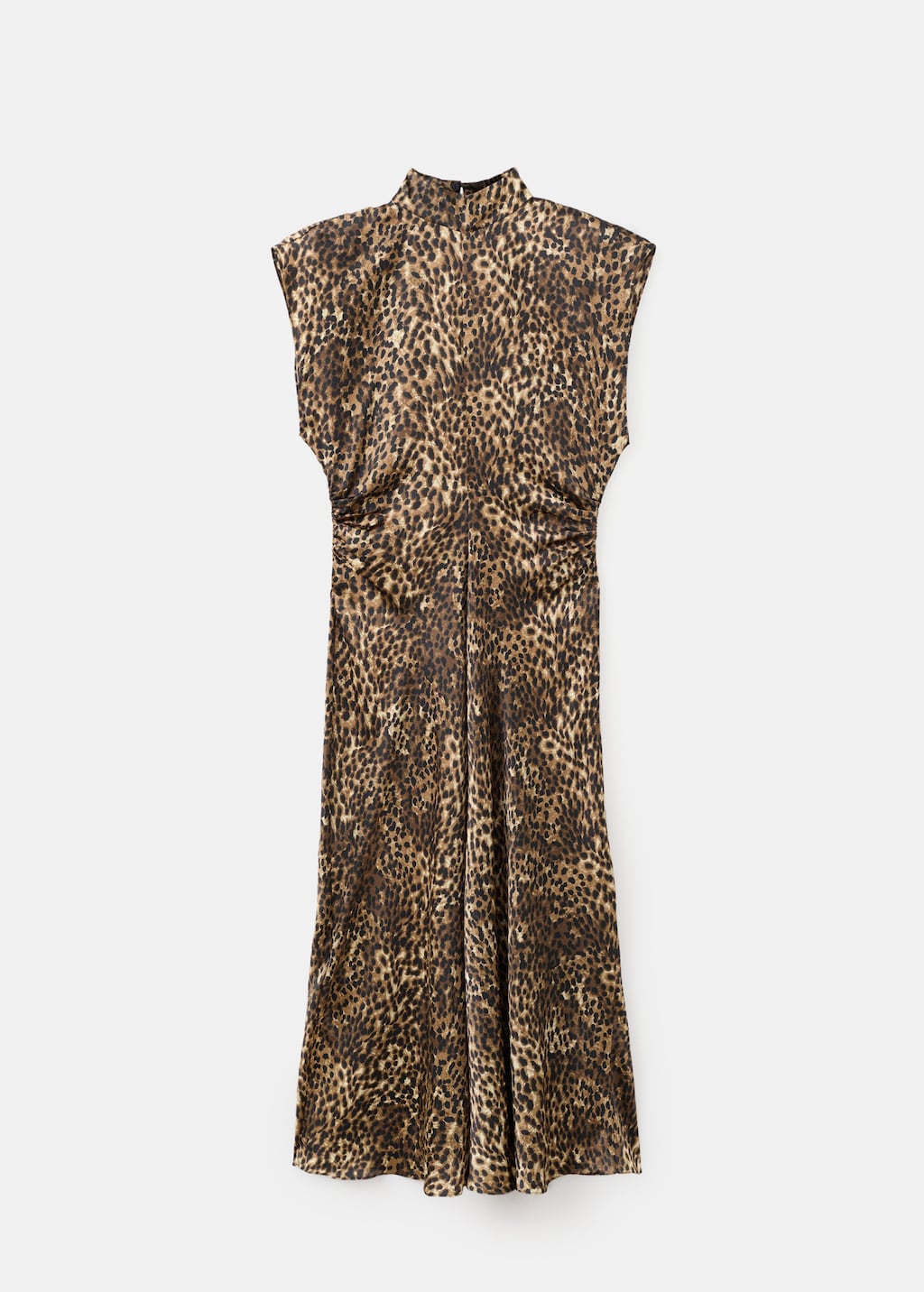 Leopard-print satin dress