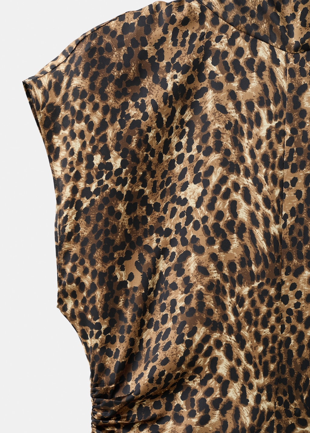 Mango Leopard-print satin dress