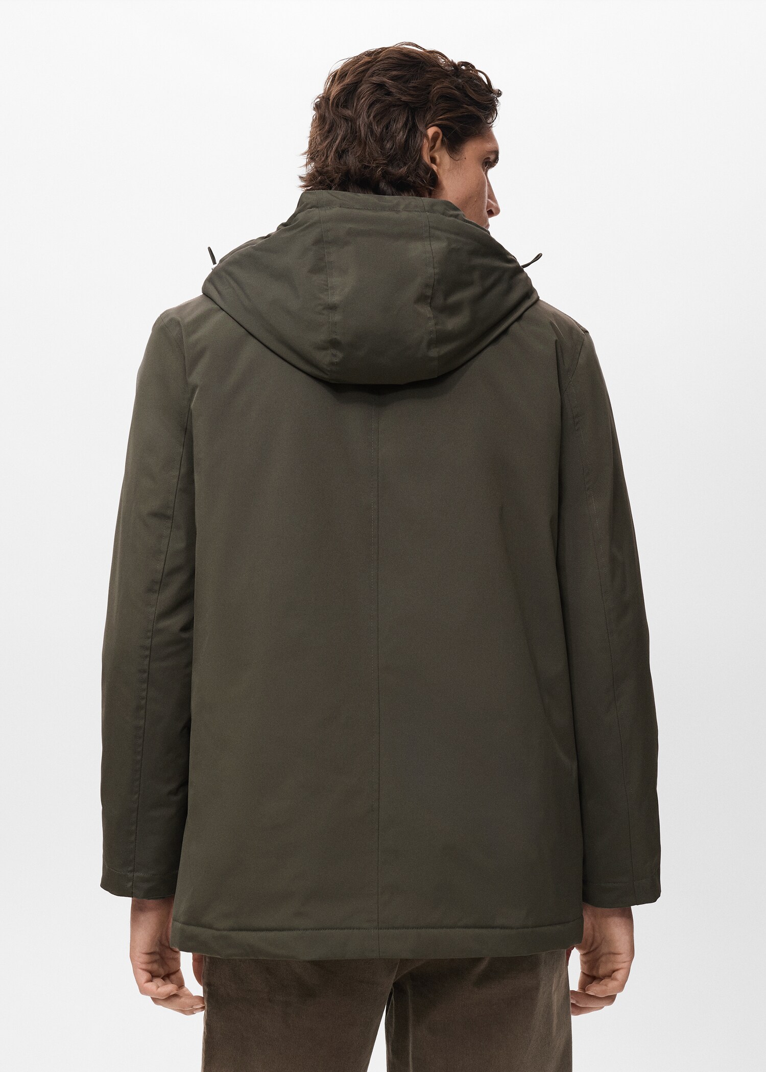 Wasserabweisender Parka mit Kapuze - Rückseite des Artikels