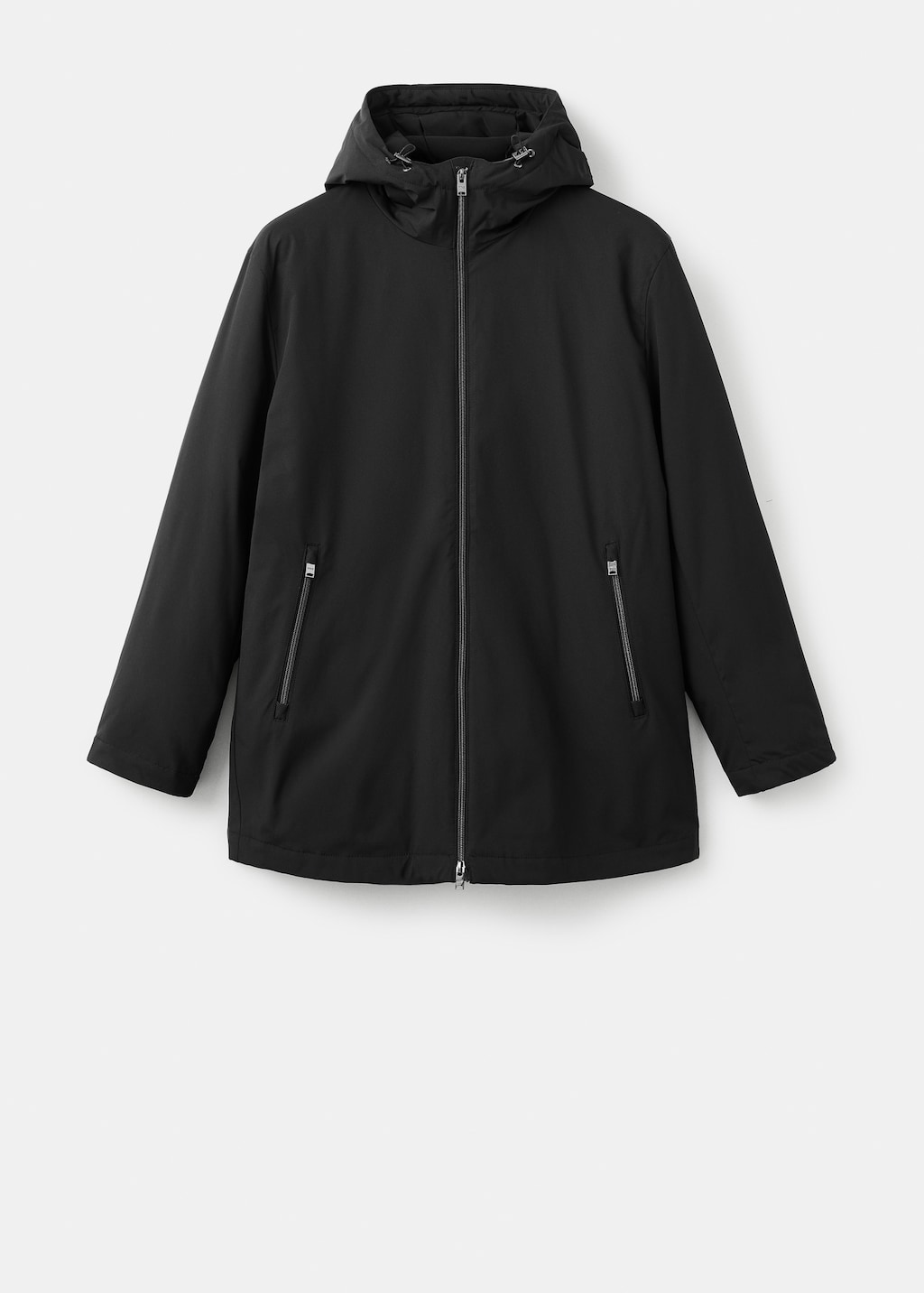 Water-repellent hooded barn jacket