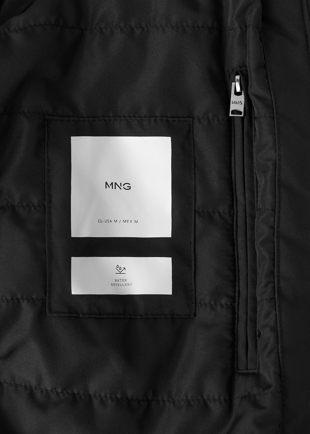 Water-repellent hooded barn jacket