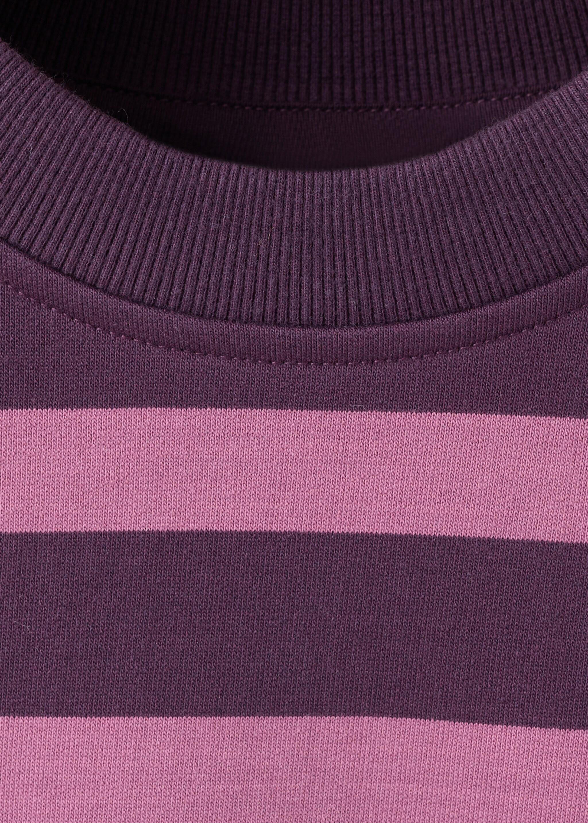 Sweat-shirt coton rayures - Détail de l'article 8, Pourpre. Ref: 17057889-00.