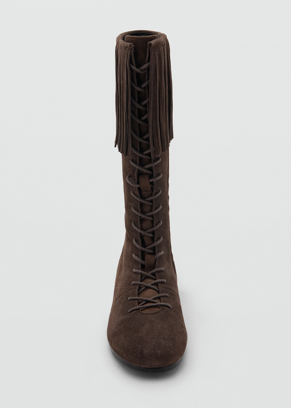 Fringed leather boots