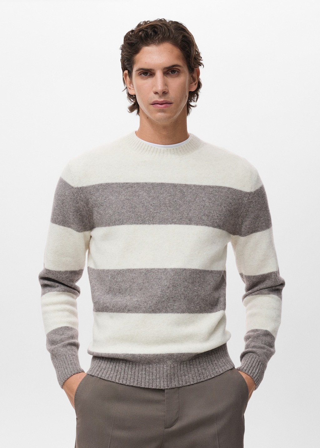 Wool-blend striped sweater