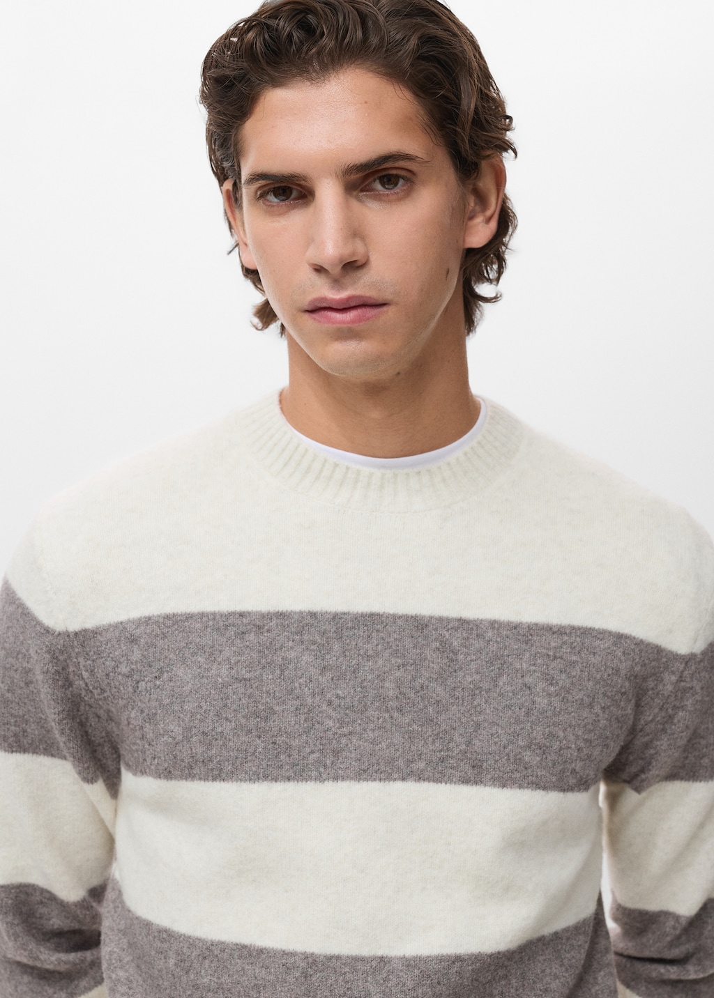 Wool-blend striped sweater