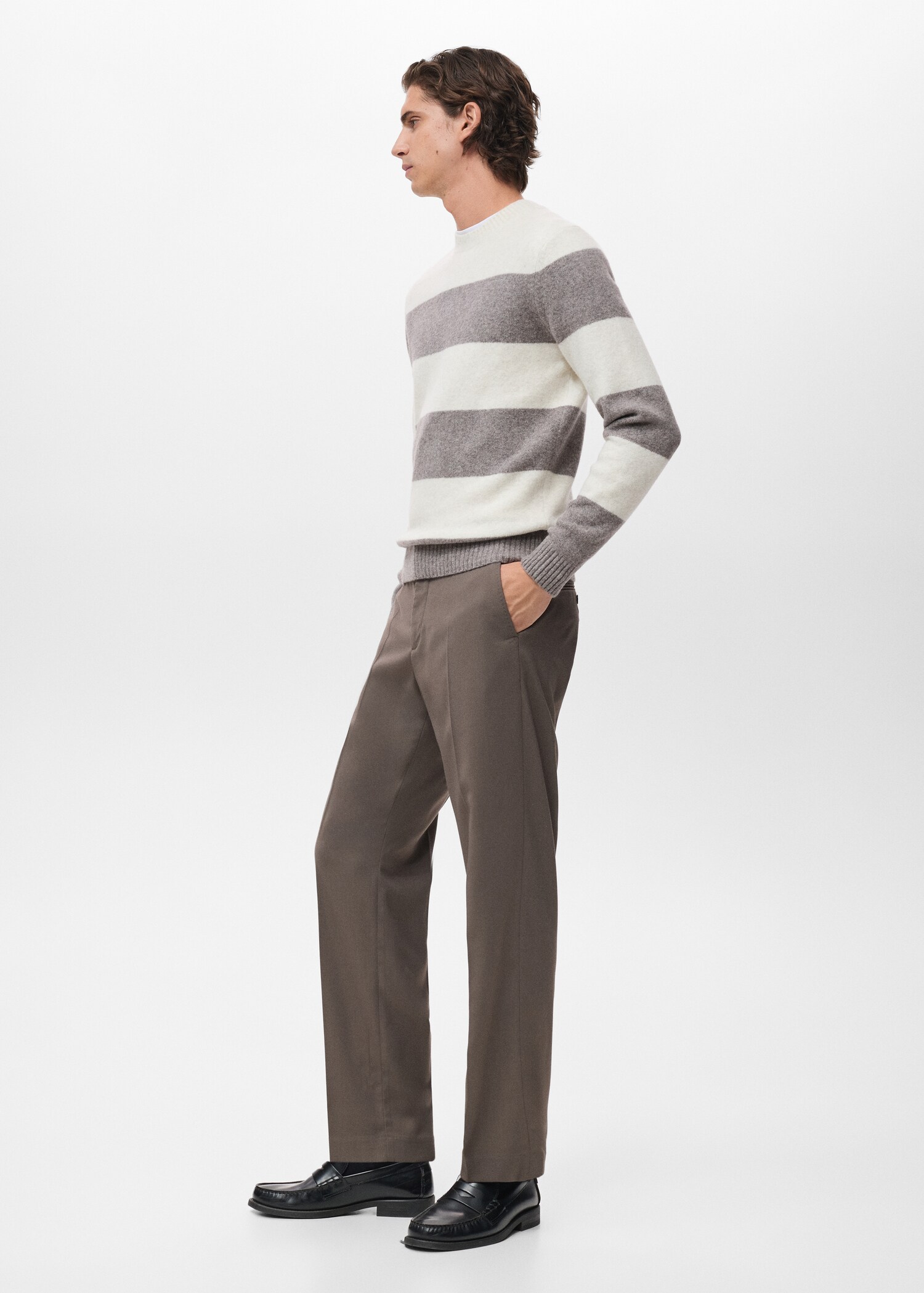 Striped Wool Blend Sweater - تفاصيل المنتج 2