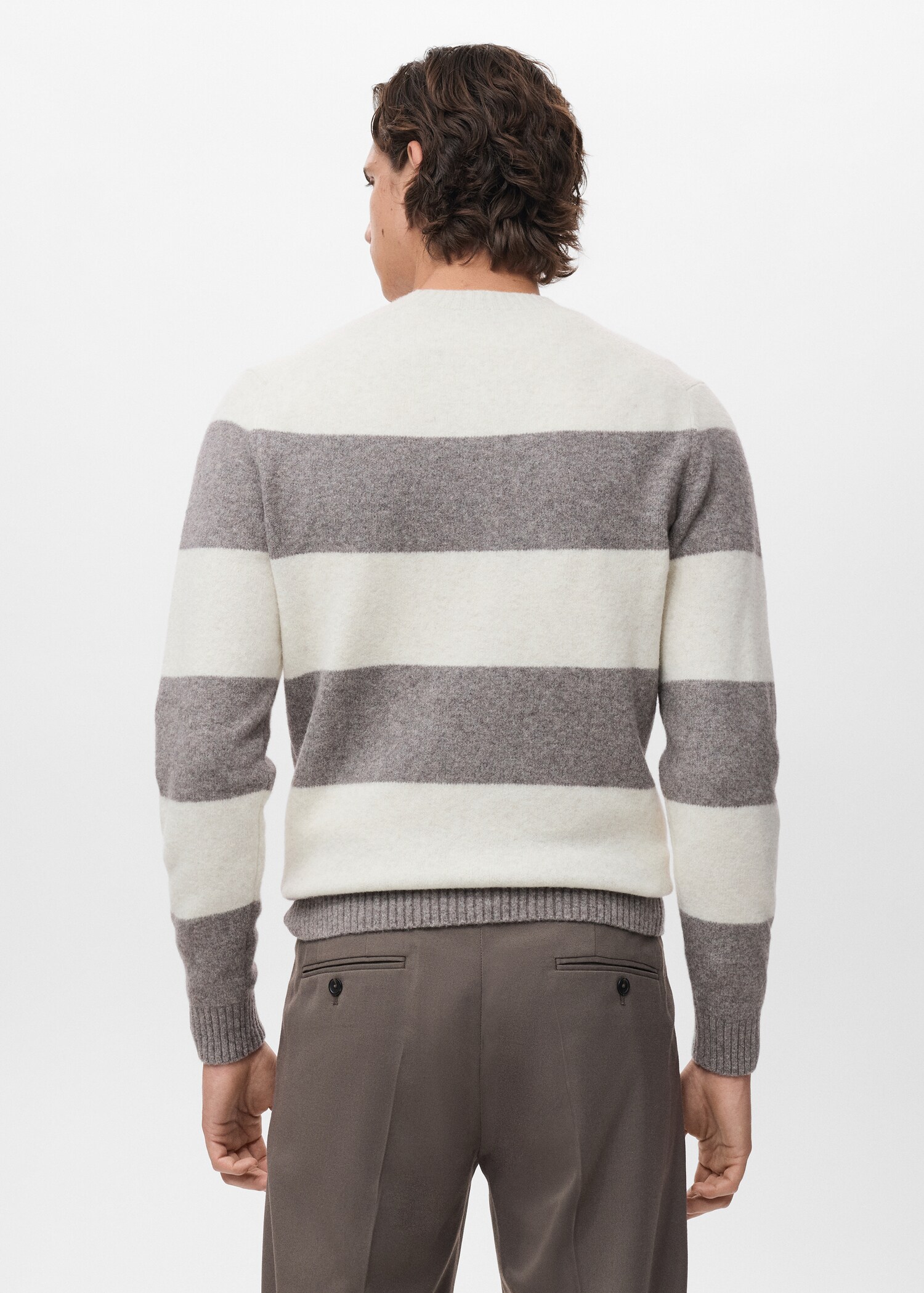 Striped Wool Blend Sweater - الجهة الخلفية للمنتج