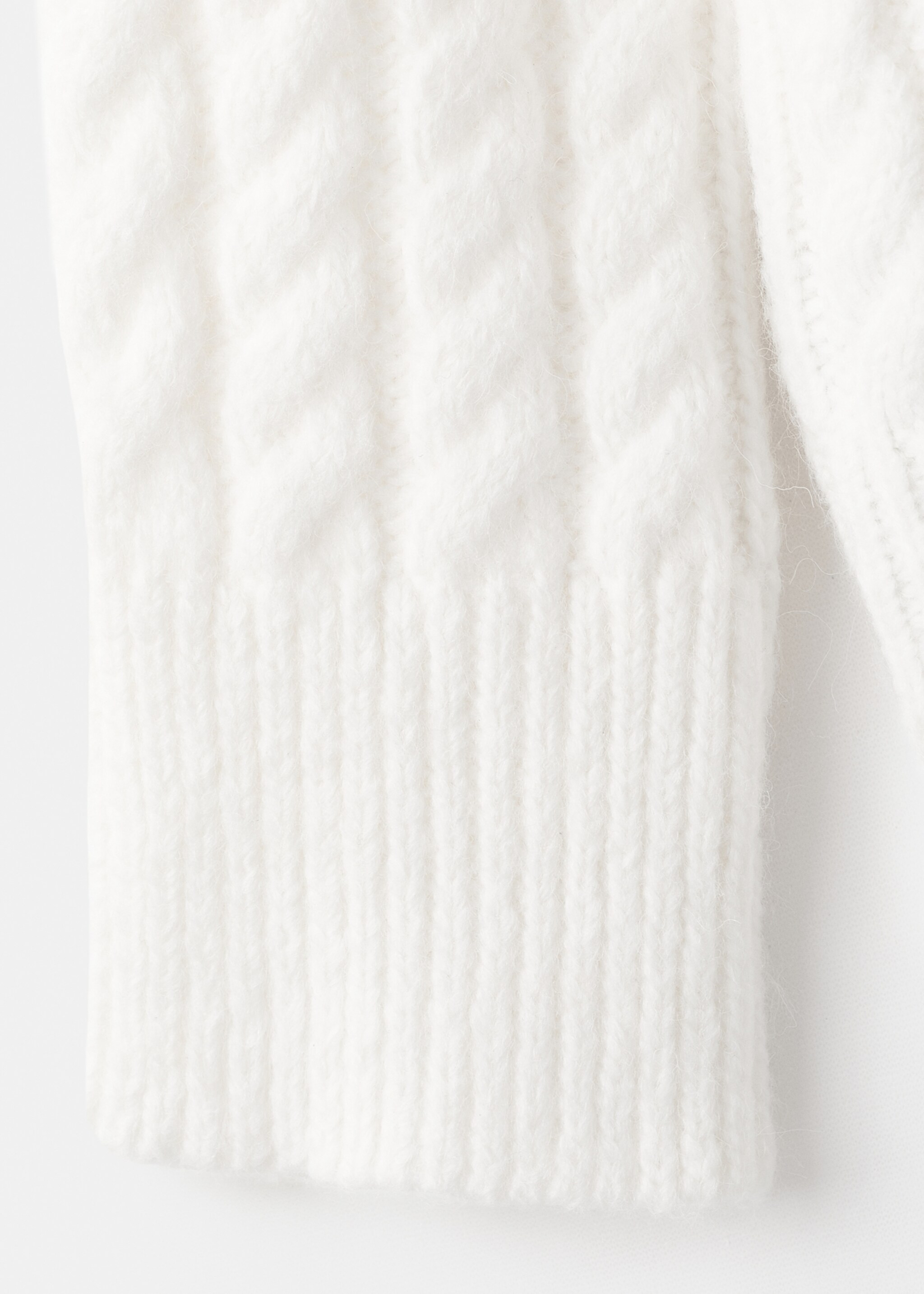 Turtleneck knit sweater - Details of the article 0, Off White. Ref: 17057897-00.