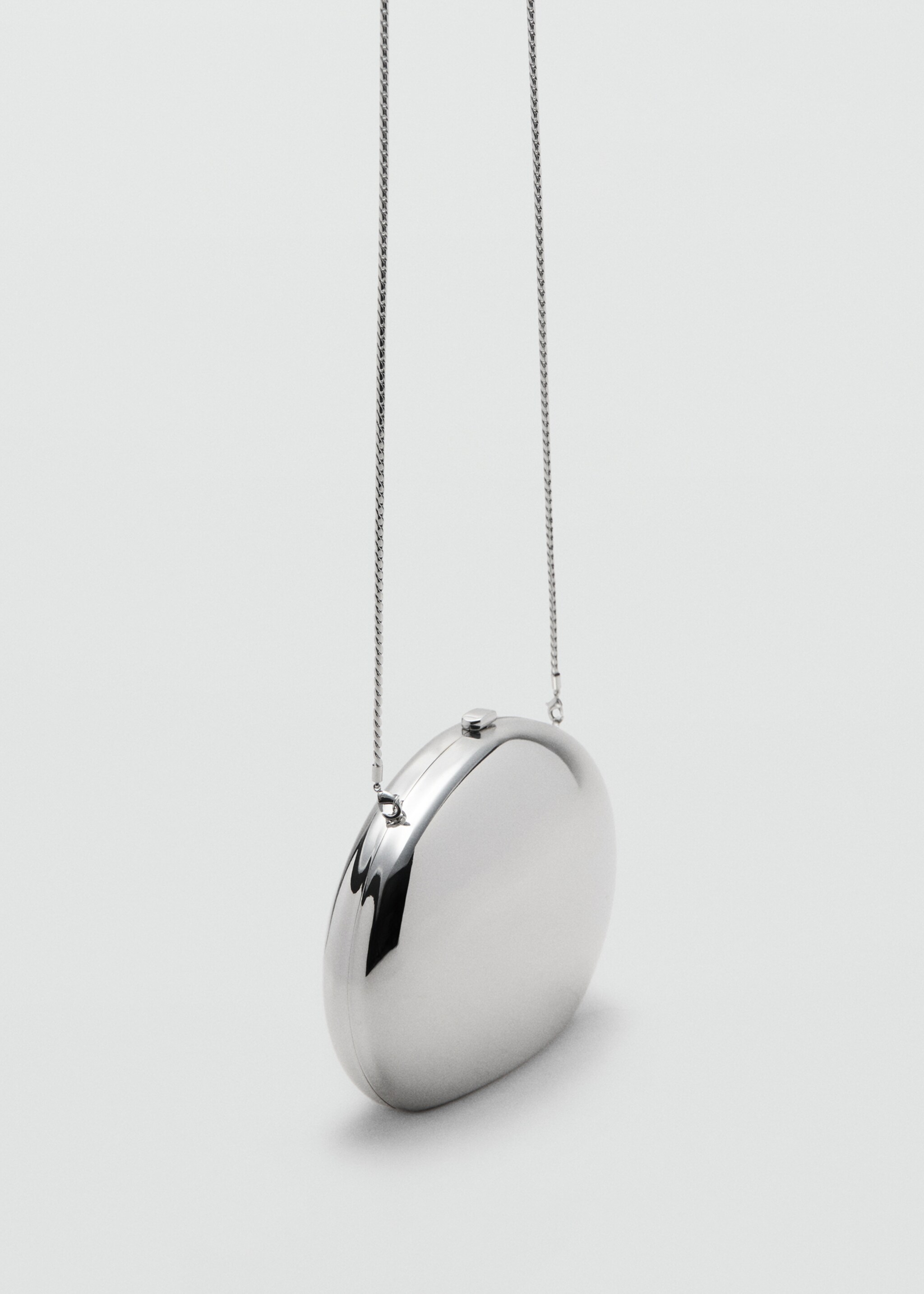 Oval clutch bag - Medium plane, Silver. Ref: 17057903-00.