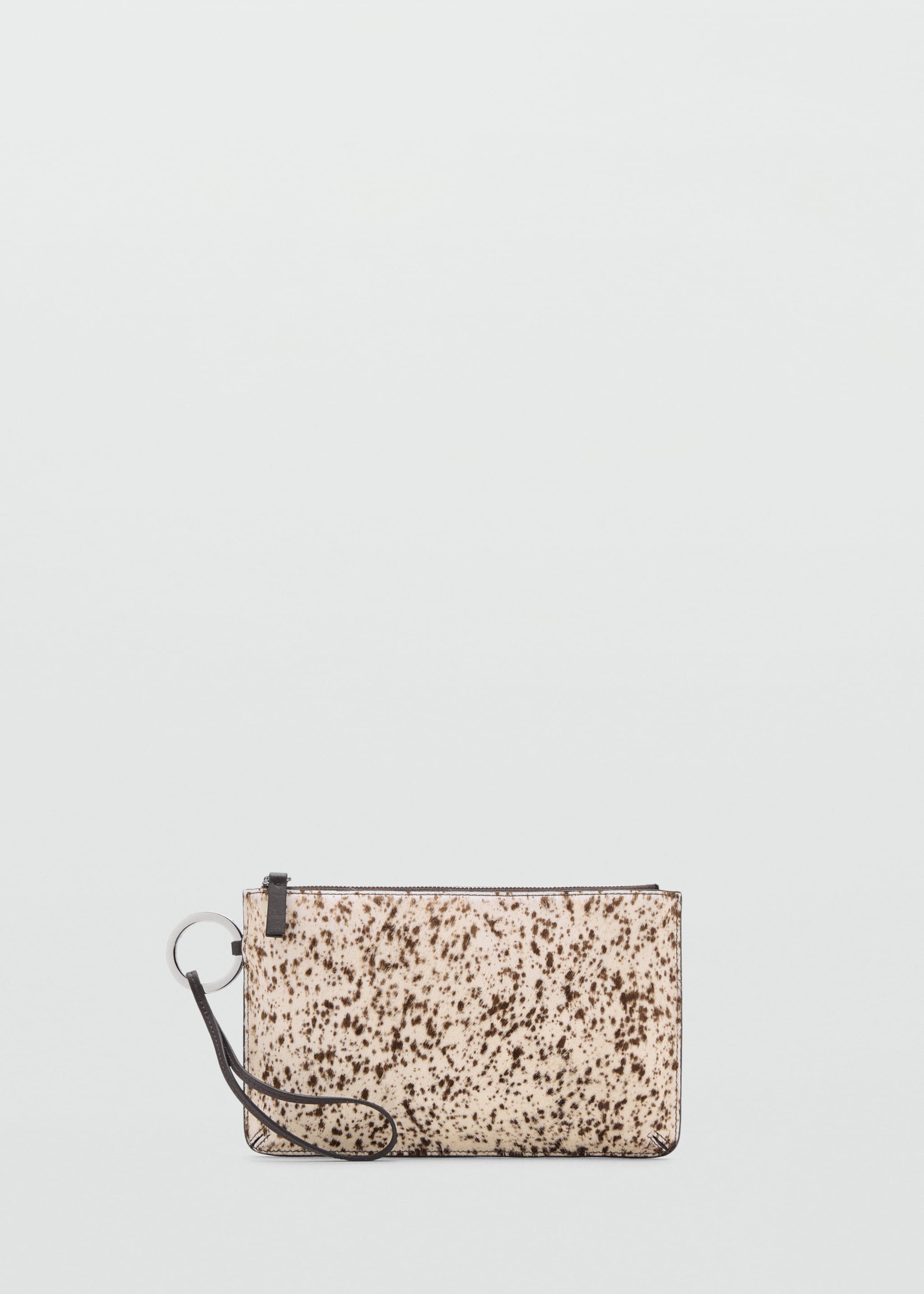Leather and fur clutch - Article without model, Brown. Ref: 17057905-00.