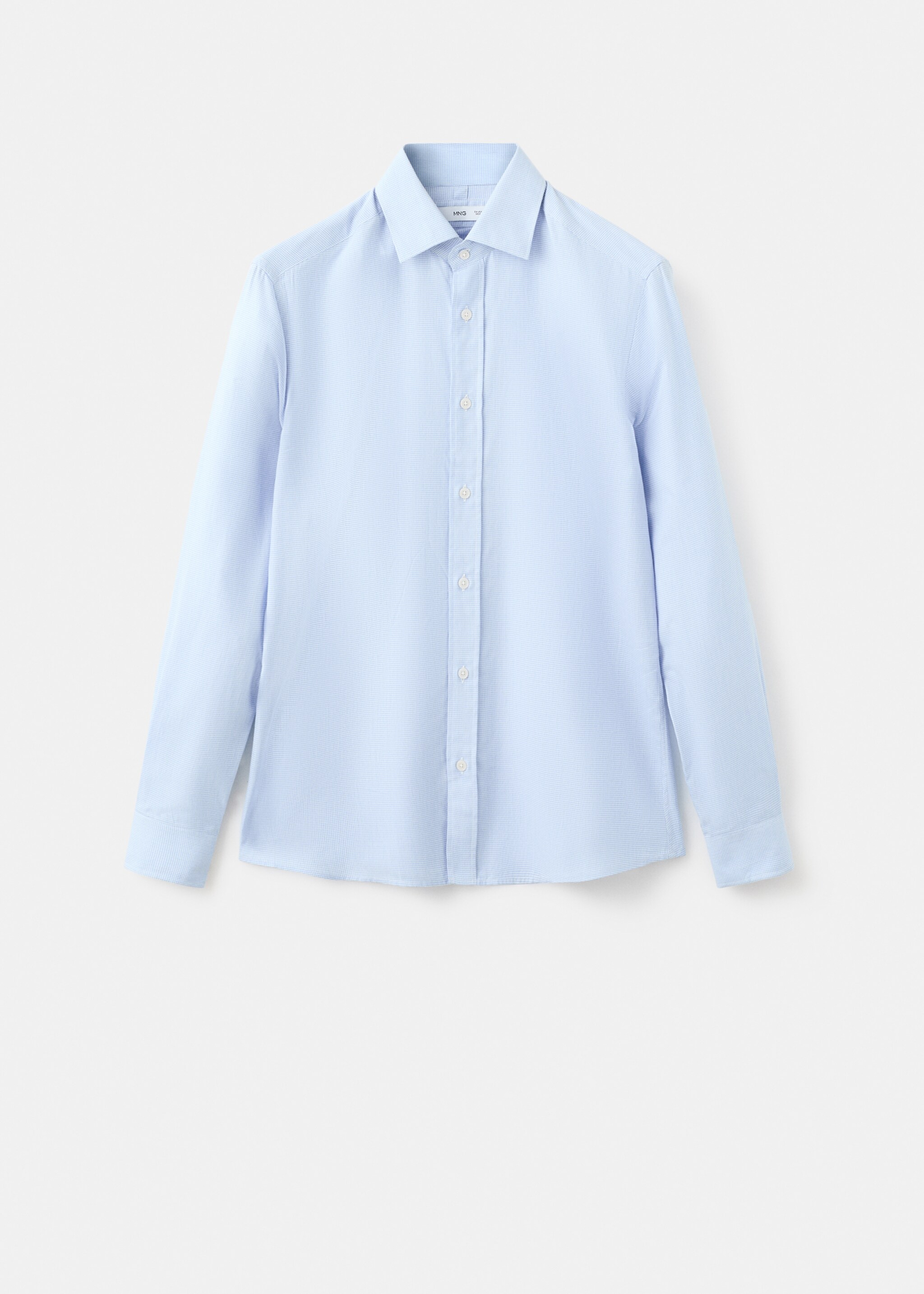 Regular-fit 100% cotton shirt - Article without model, Sky Blue. Ref: 17057907-00.