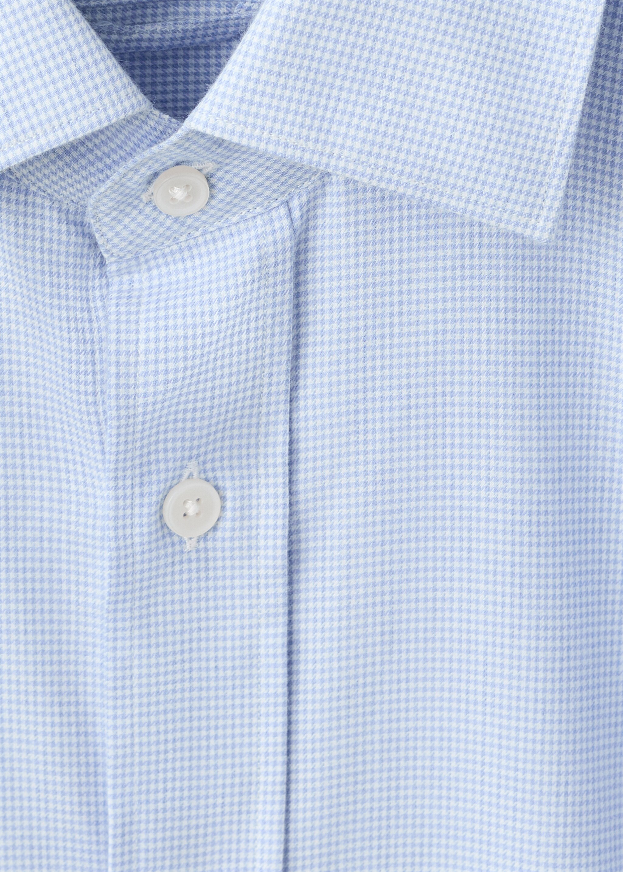 Regular-fit 100% cotton shirt - Details of the article 8, Sky Blue. Ref: 17057907-00.