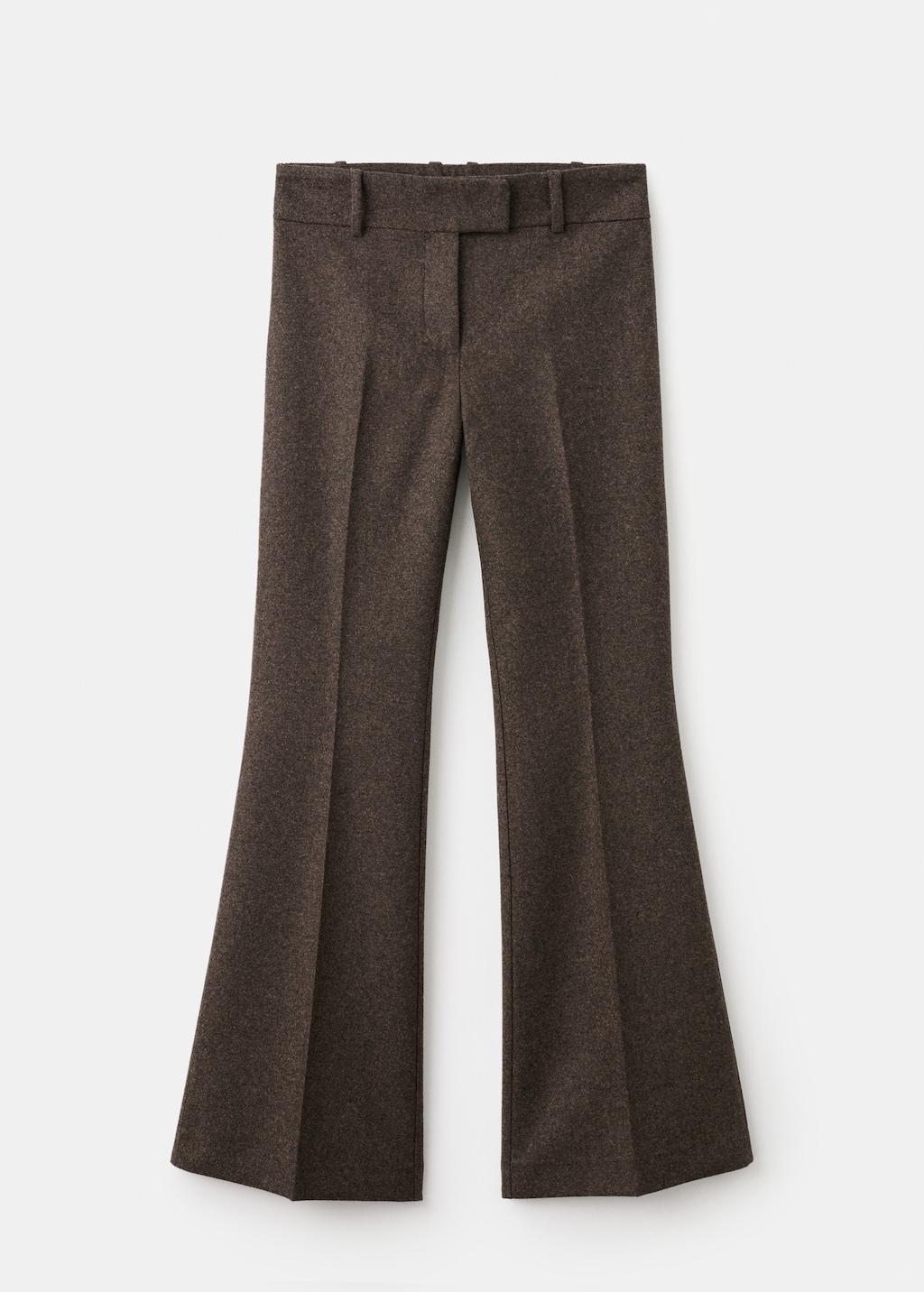 Herringbone wool suit trousers