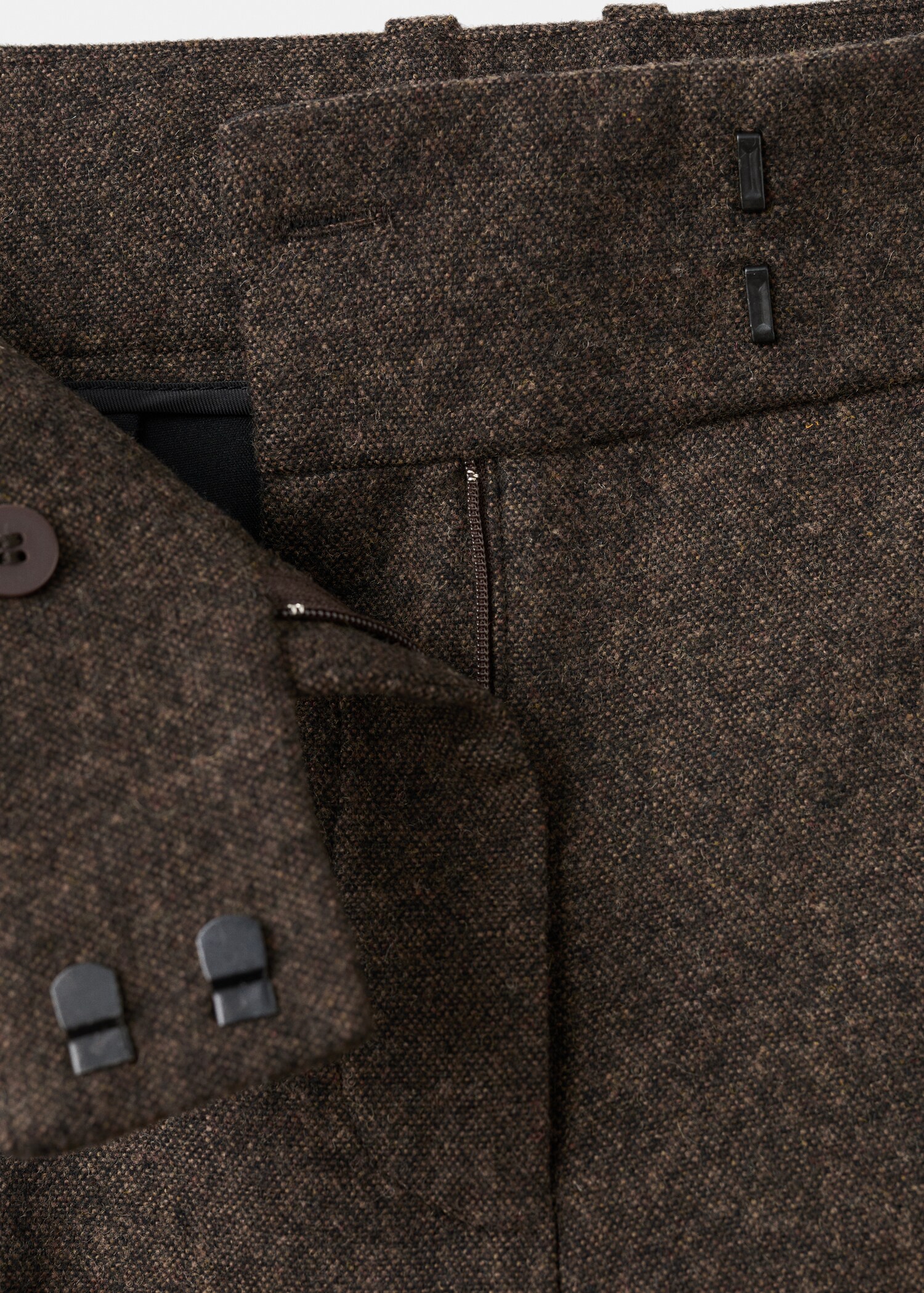 Speckled wool flared trousers - Details of the article 0