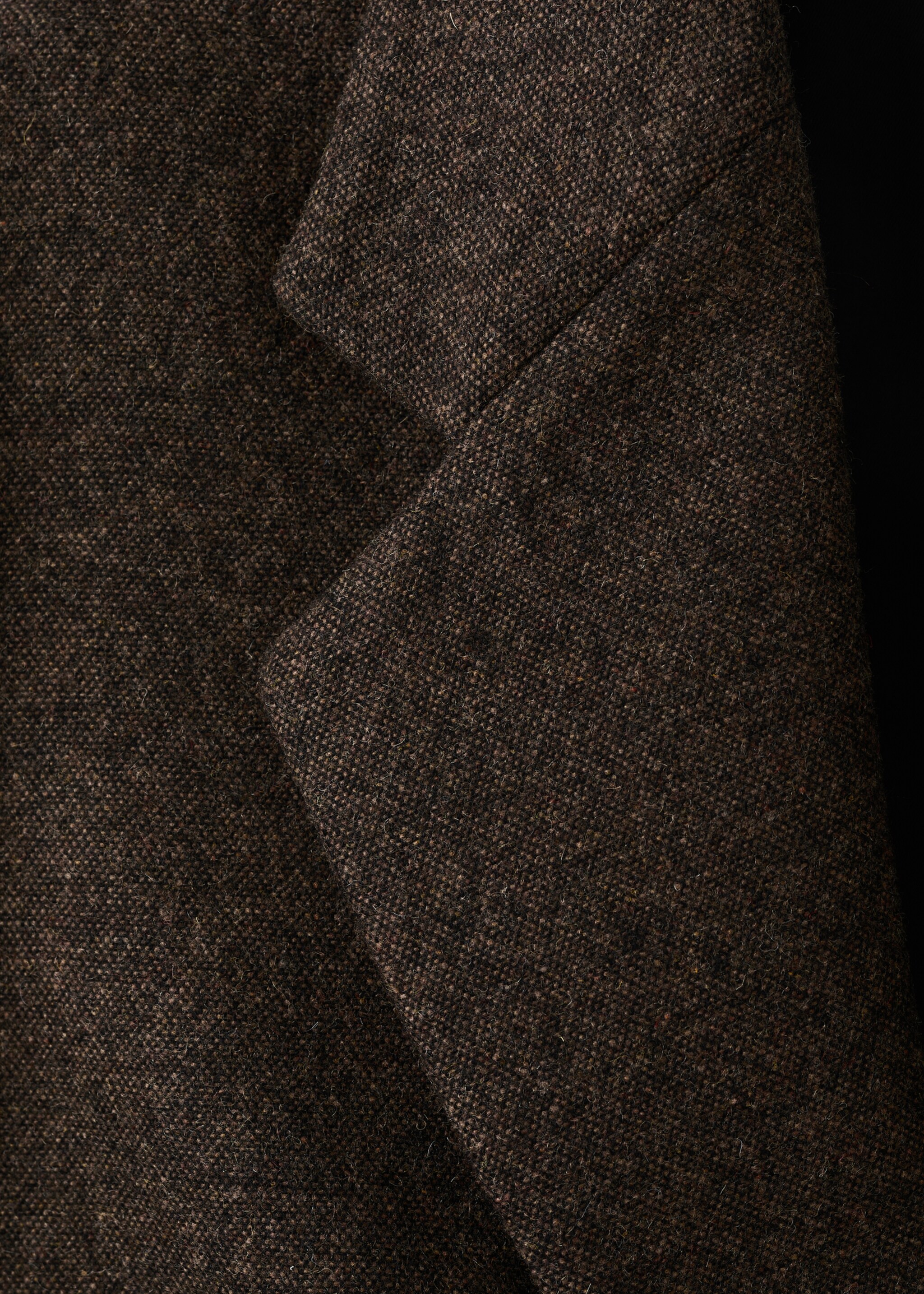 Speckled wool jacket with pockets - Details of the article 8, Brown. Ref: 17057912-00.