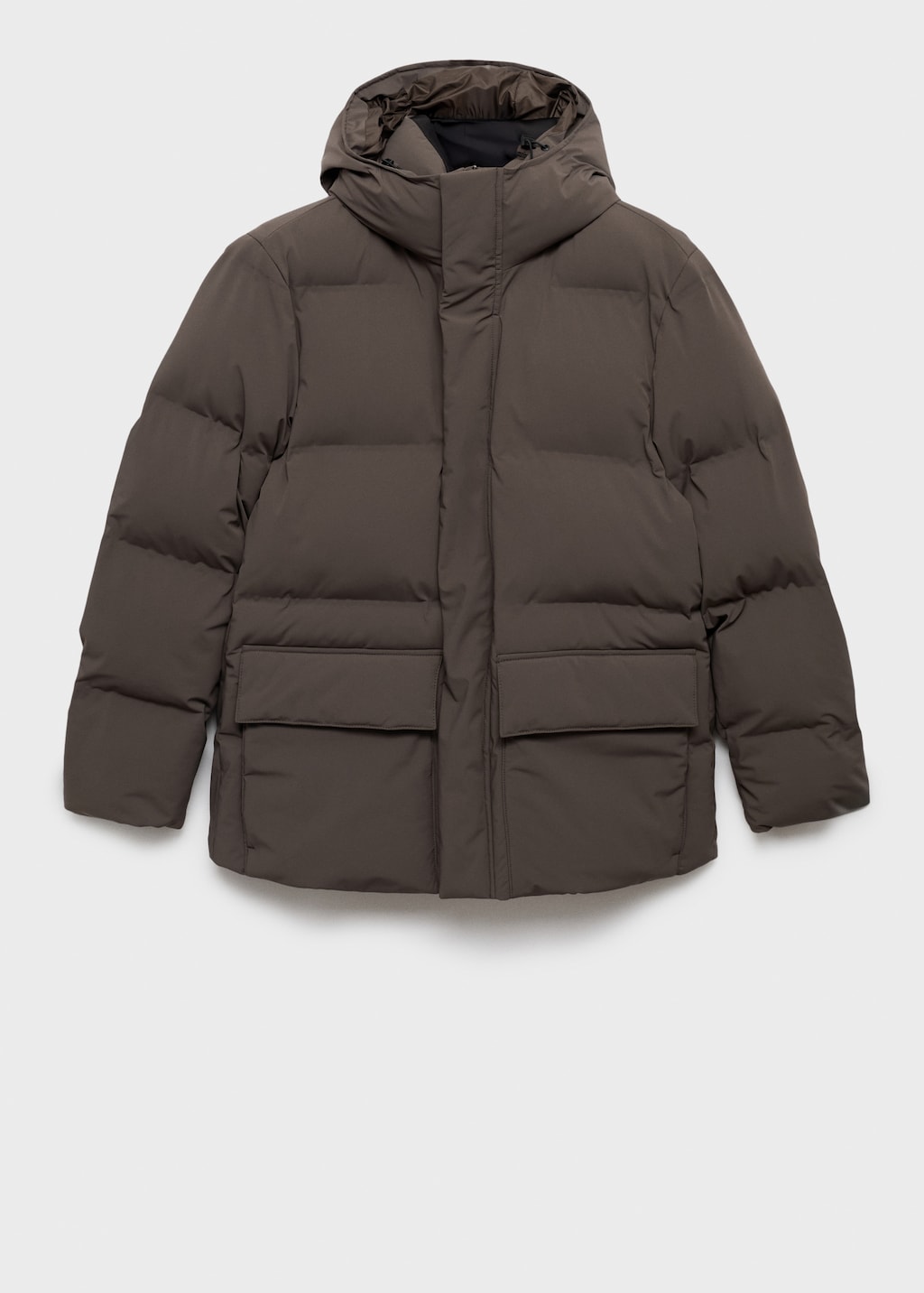 Thermoregulating waterproof padded anorak