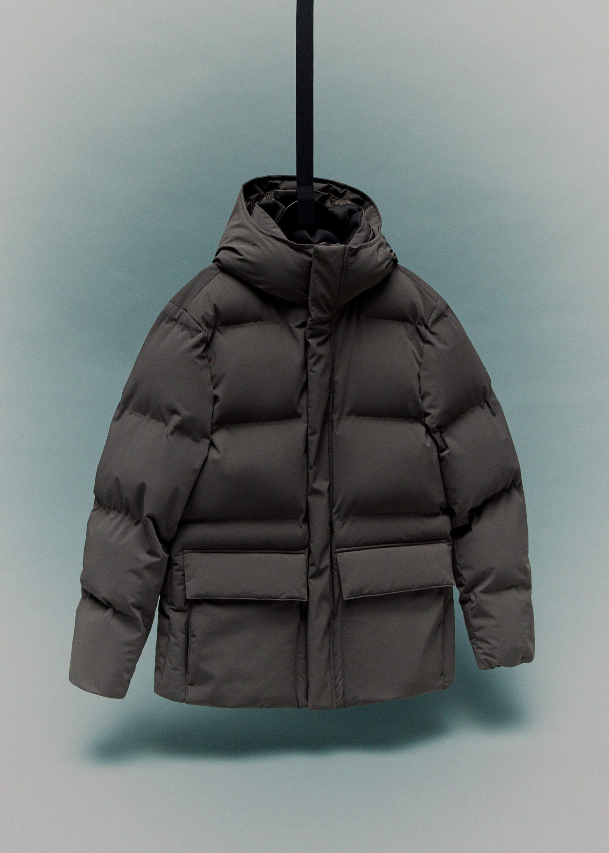 Thermoregulating waterproof padded anorak - Details of the article 9, Medium Brown. Ref: 17058266-00.