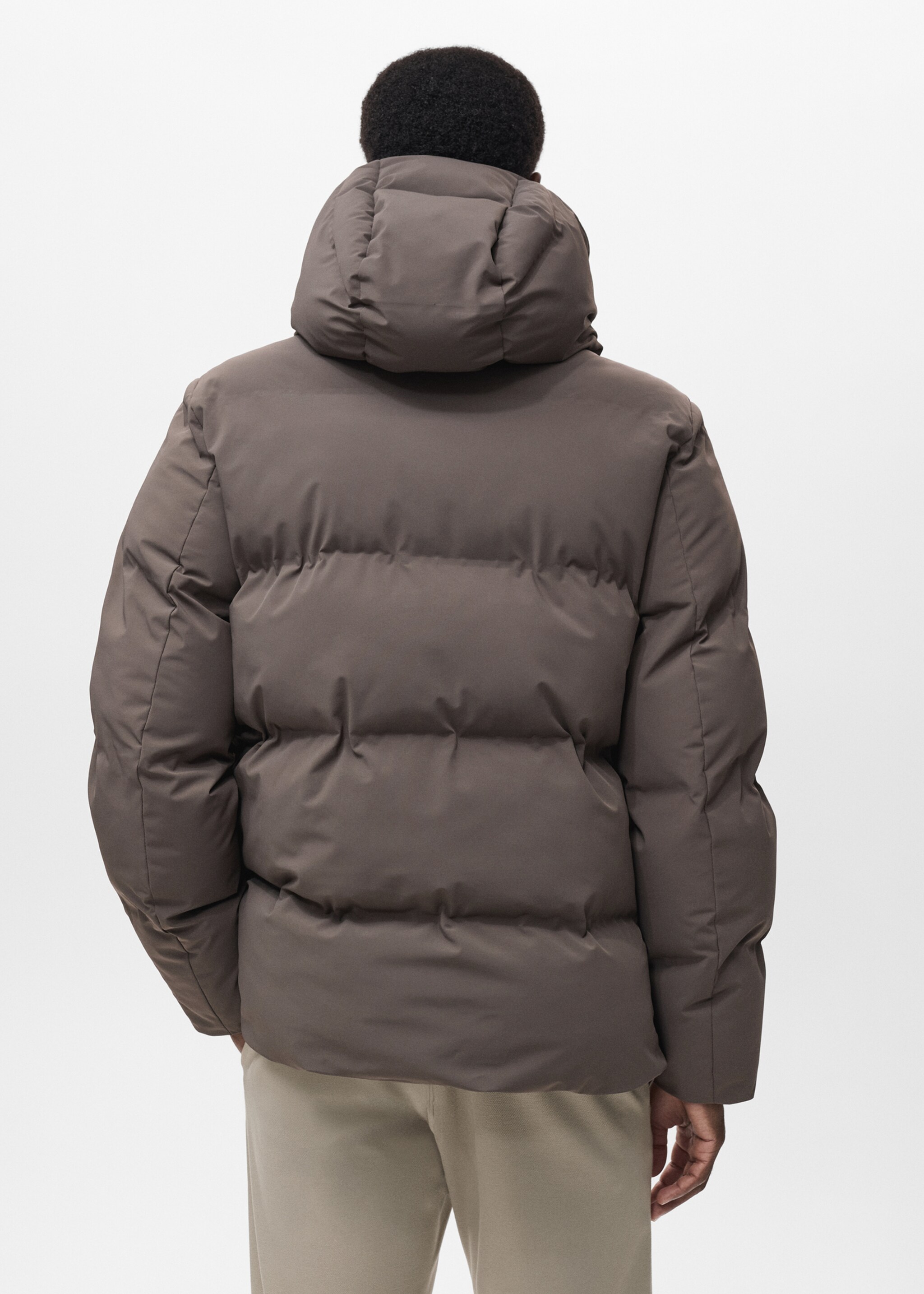 Thermoregulating waterproof padded anorak - Reverse of the article, Medium Brown. Ref: 17058266-00.