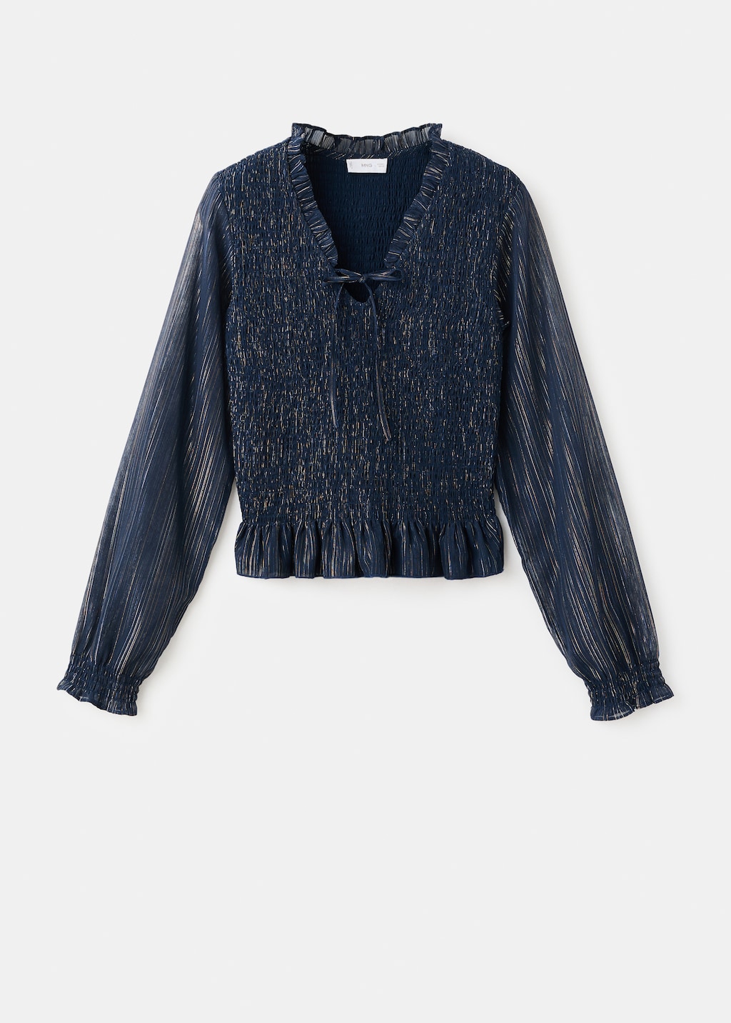 Ruched striped blouse