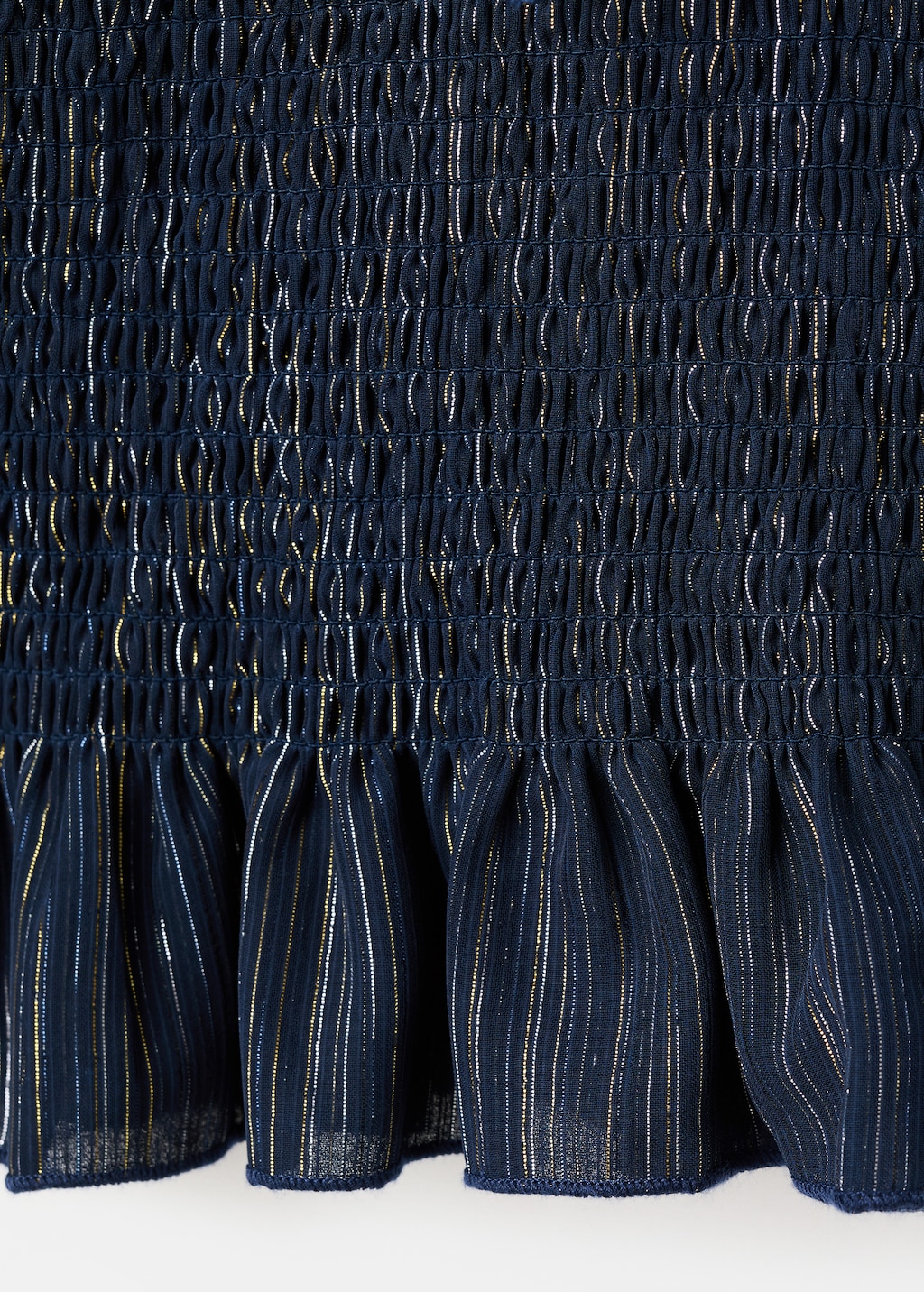 Ruched striped blouse