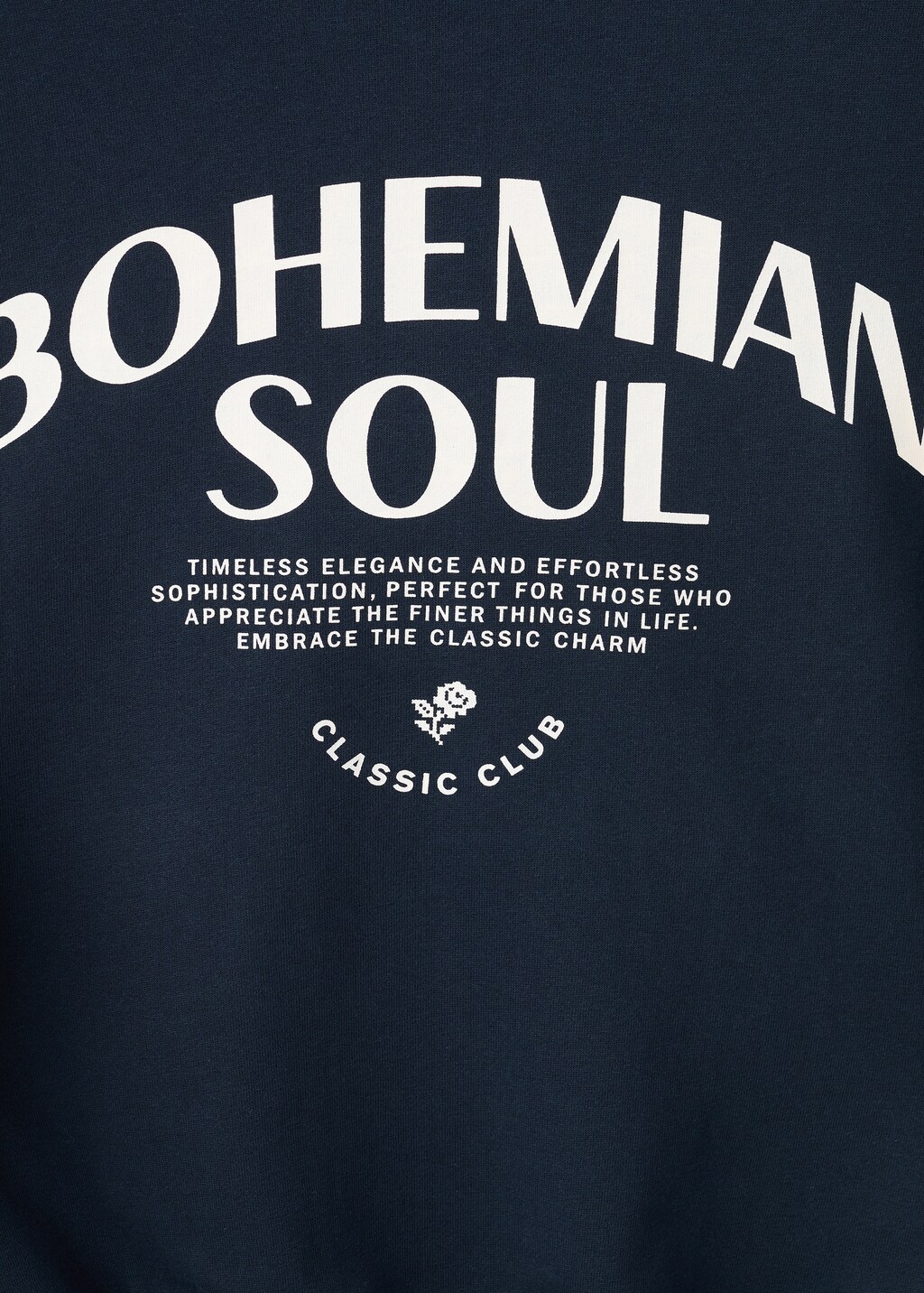 Printed embroidered sweatshirt