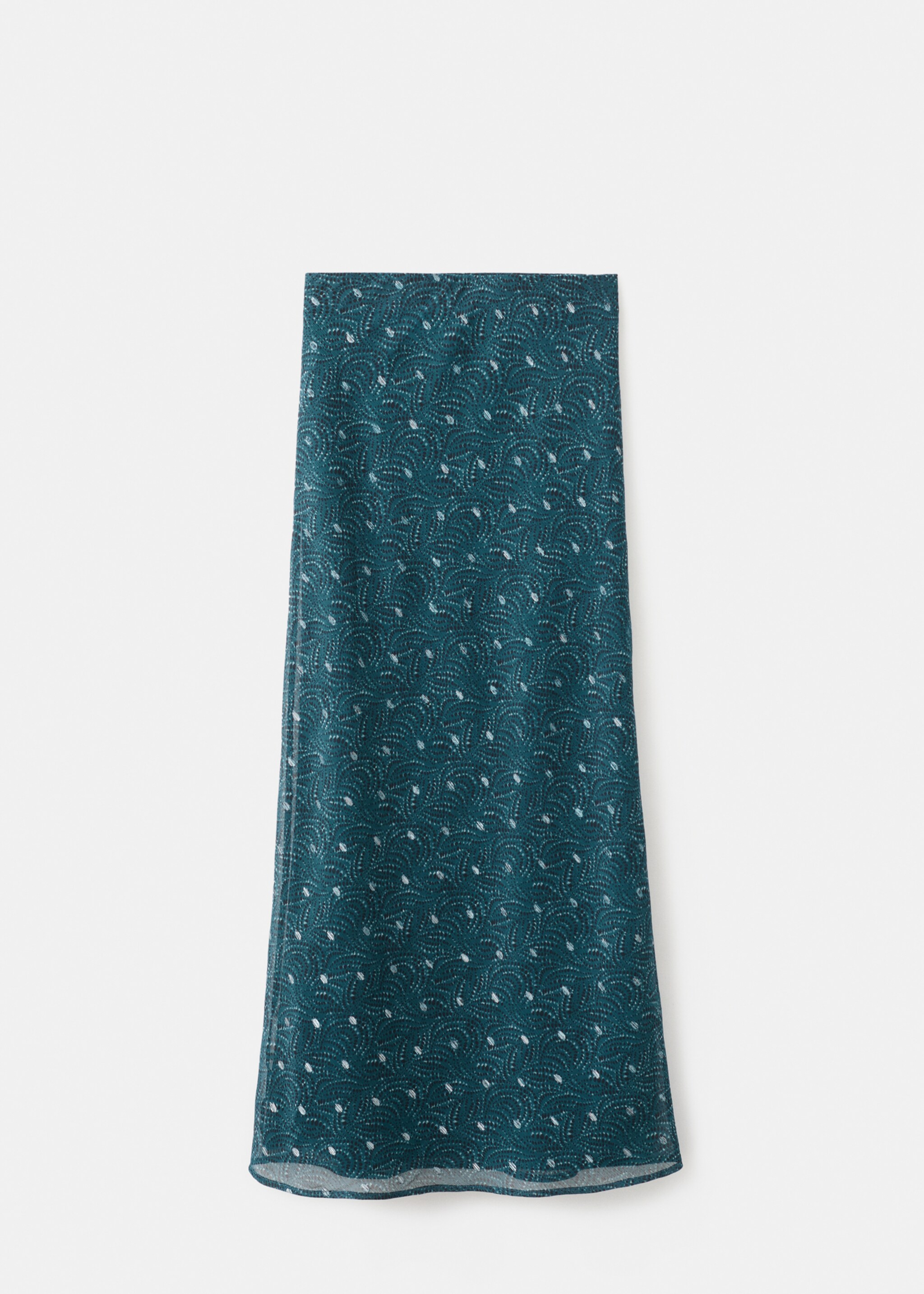 Jupe longue lurex - Article sans modèle, Bleu pétrole. Ref: 17058270-00.