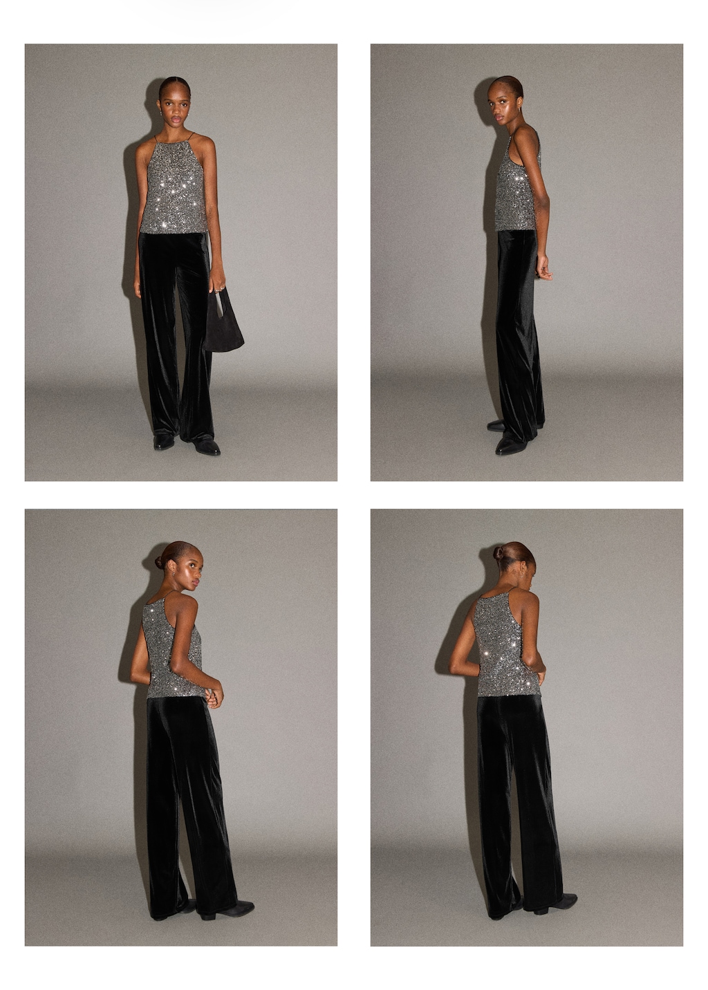 Straight velvet pants