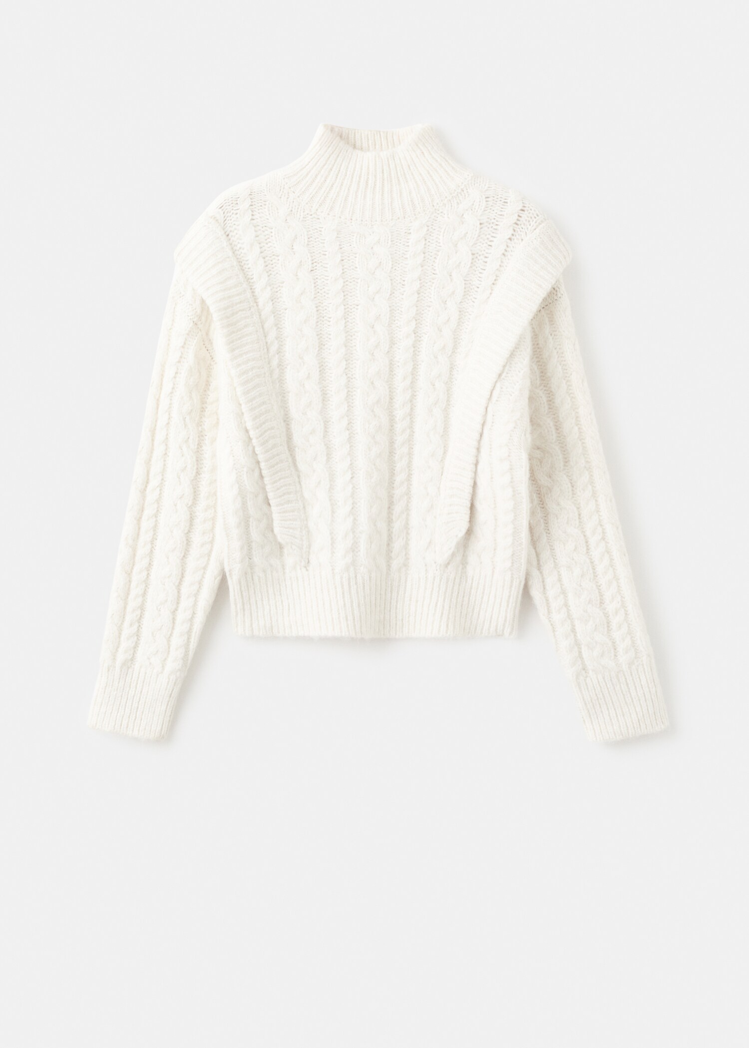 Knitted sweater with perkins neck - Article without model