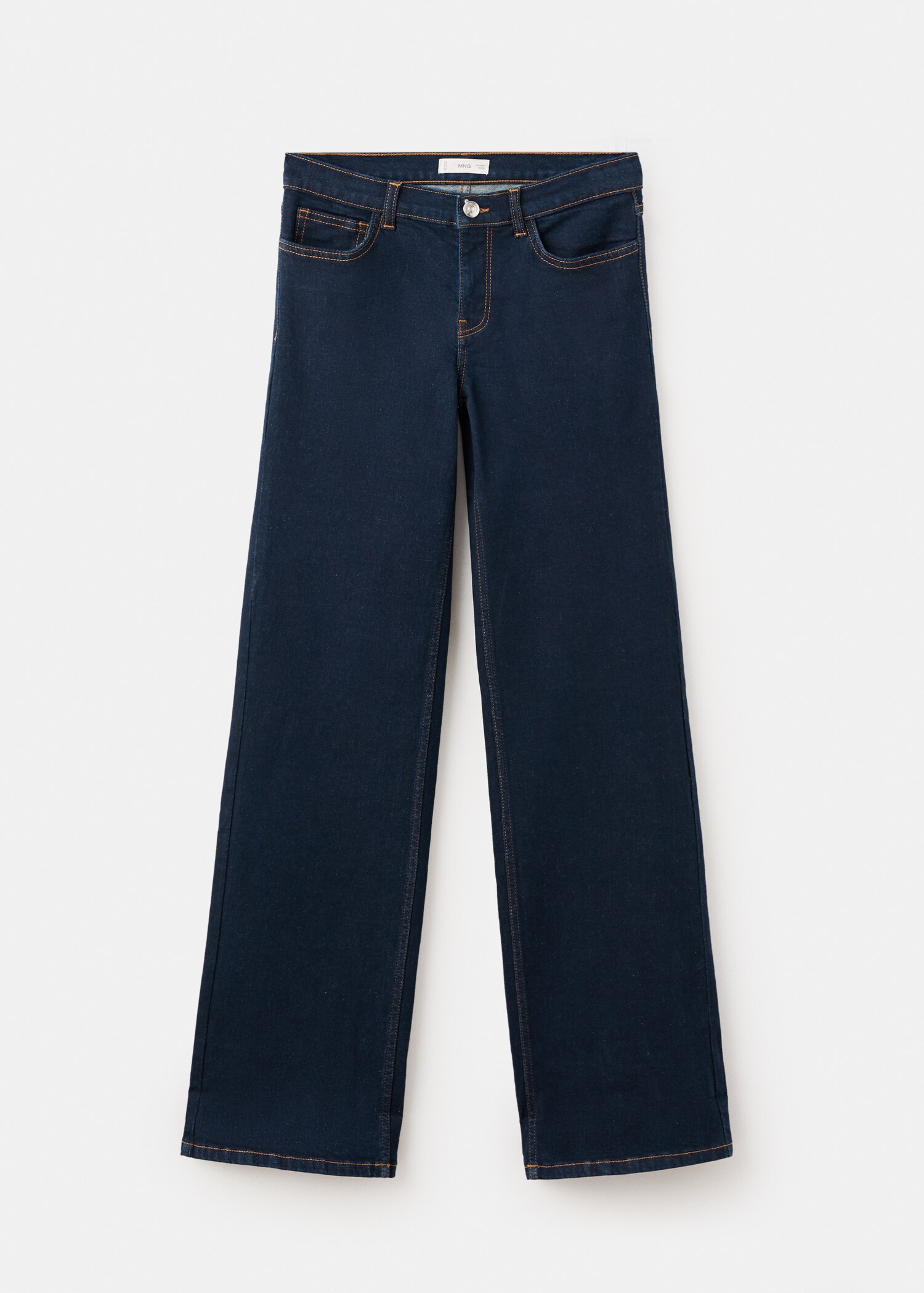 Straight jeans with turn-up - Article without model
