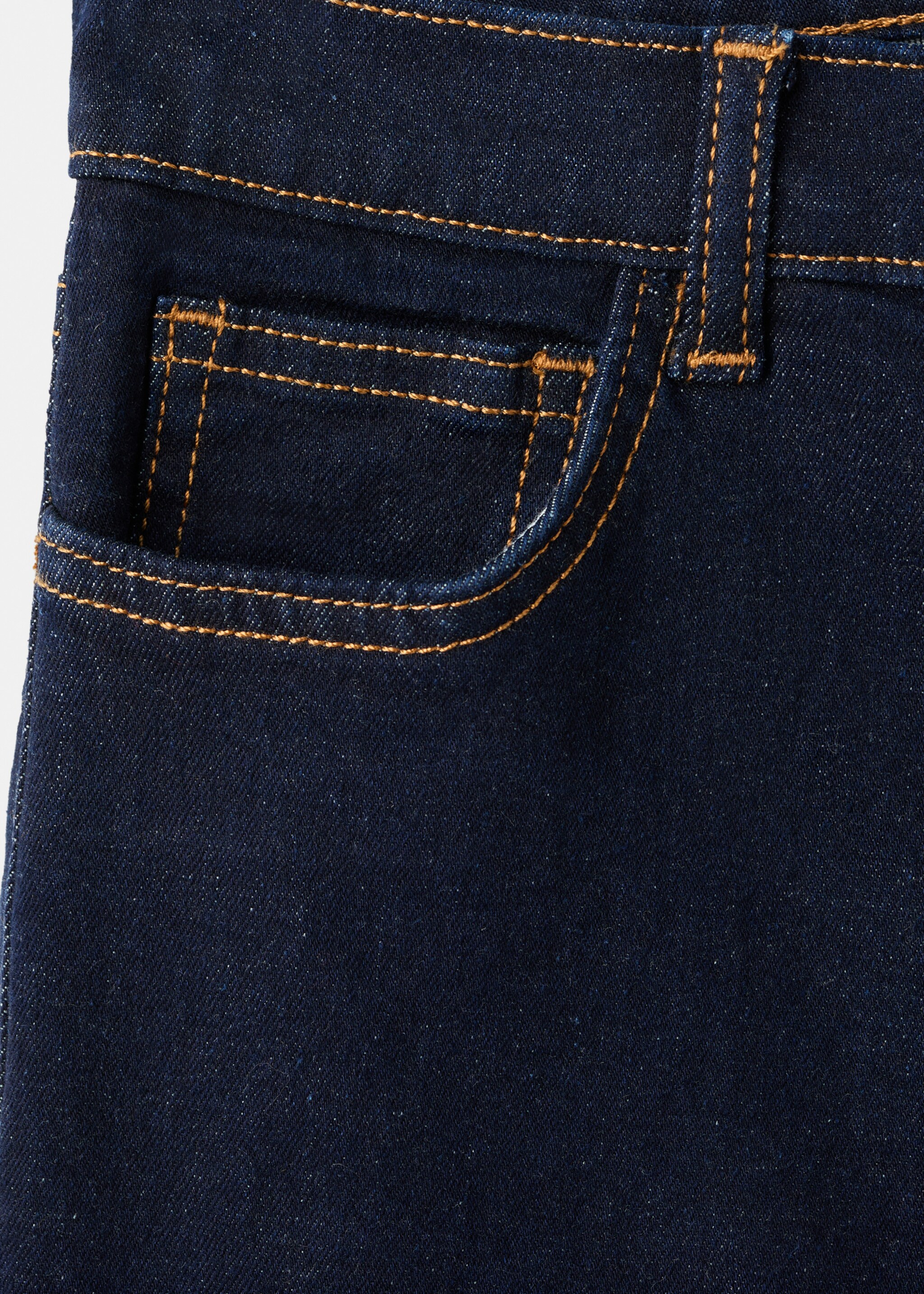 Straight jeans with turn-up - Details of the article 0, Open Blue. Ref: 17058283-00.