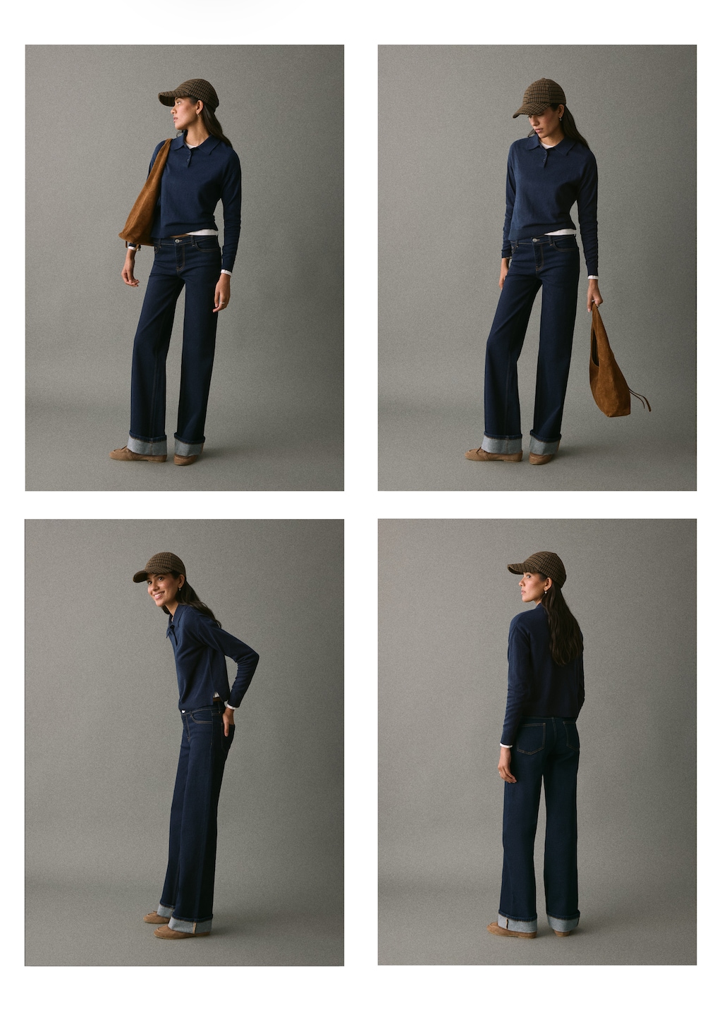 Straight jeans with turn-up