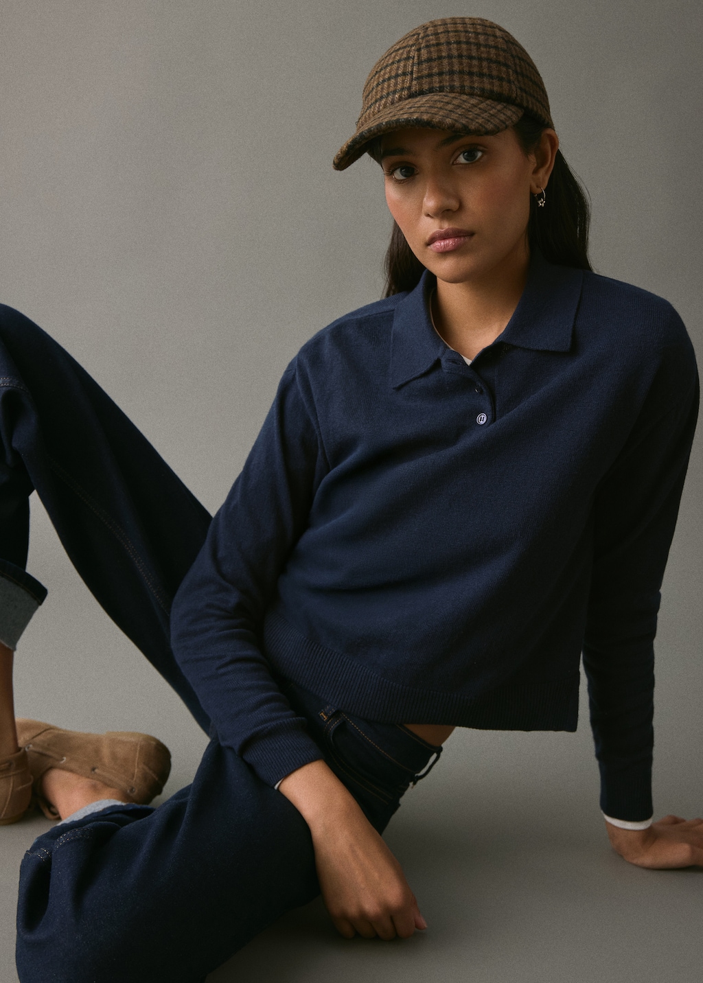 Straight jeans with turn-up