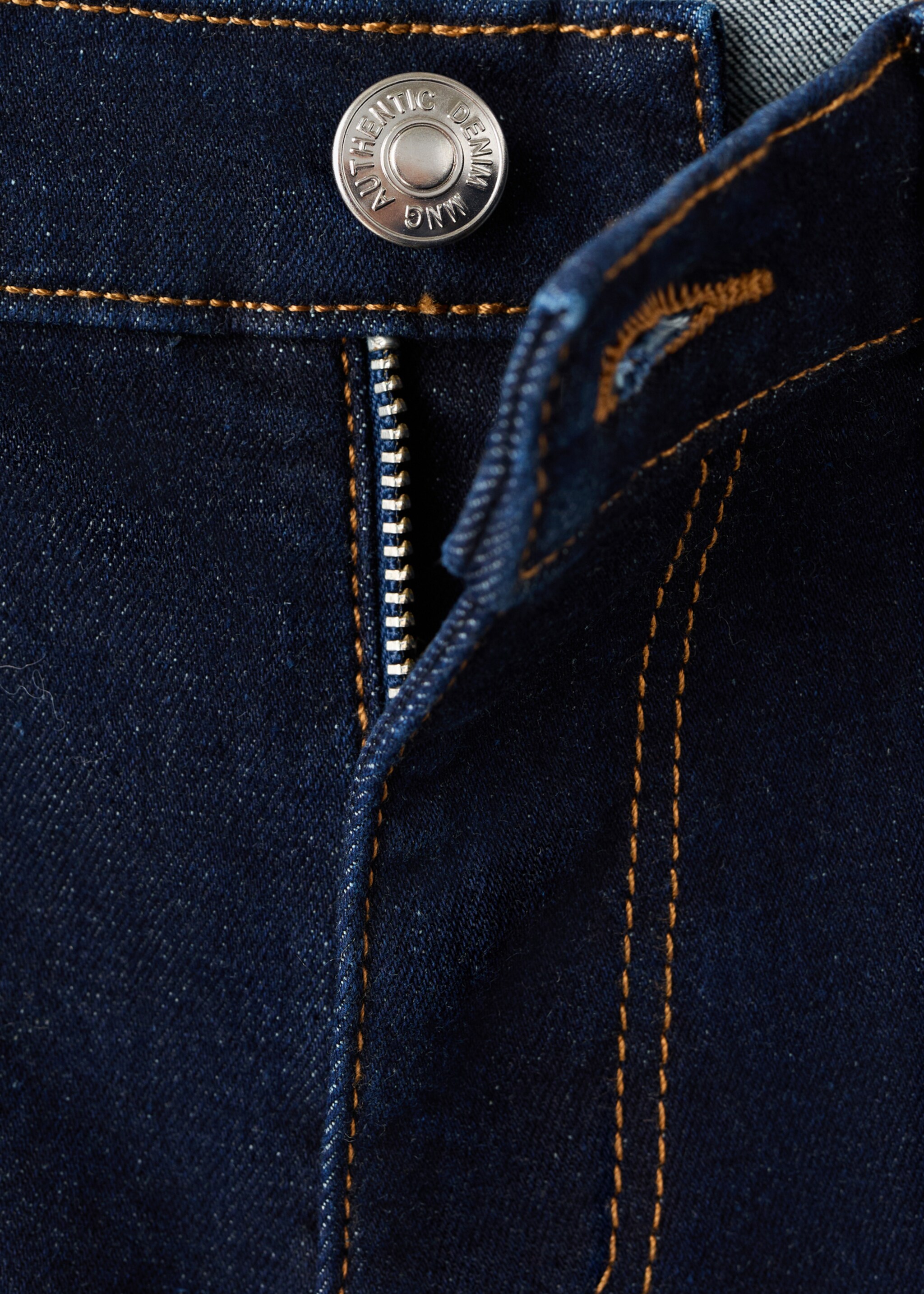 Straight jeans with turn-up - Details of the article 8, Open Blue. Ref: 17058283-00.