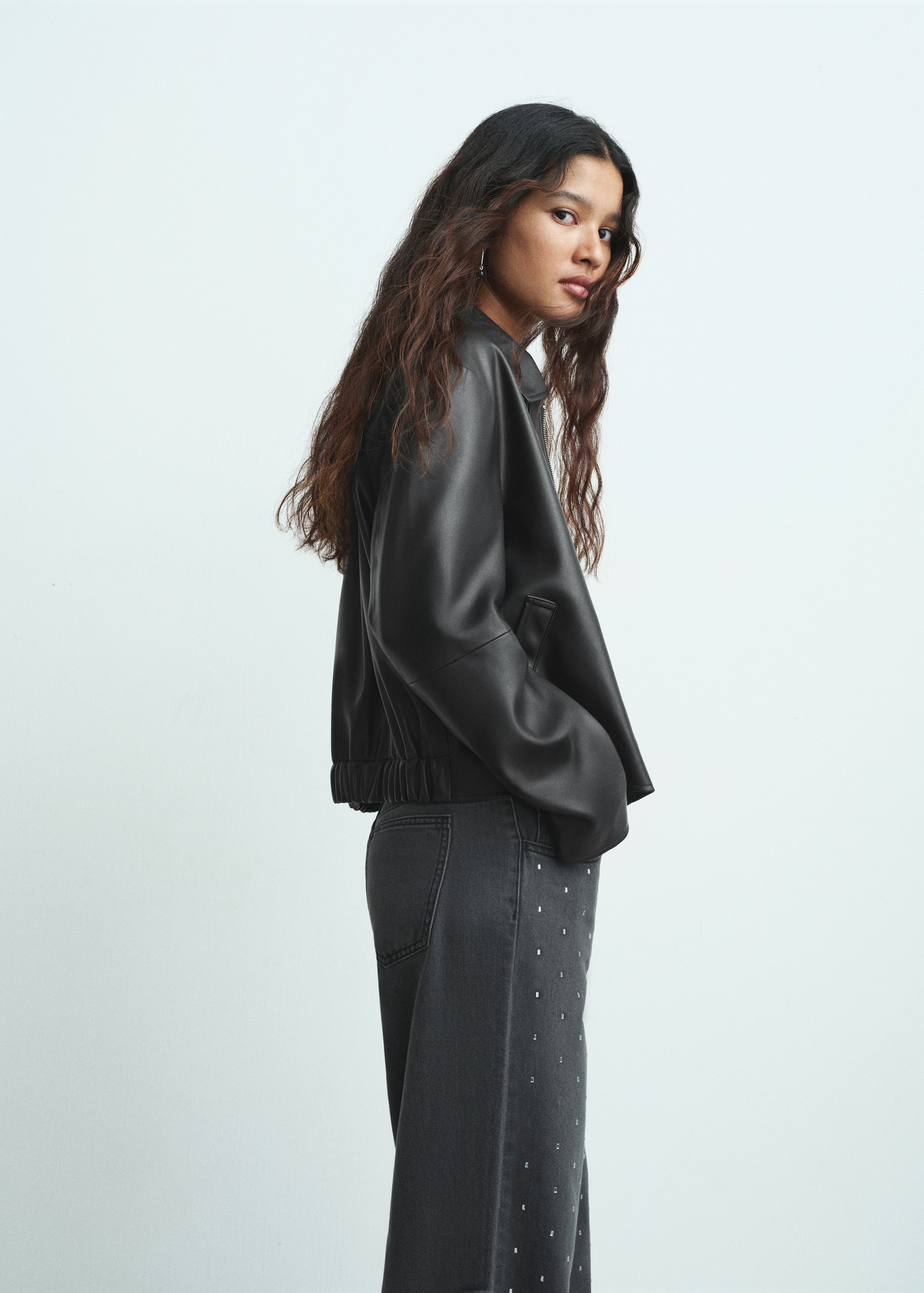 Leather-effect jacket MANGO Gambia