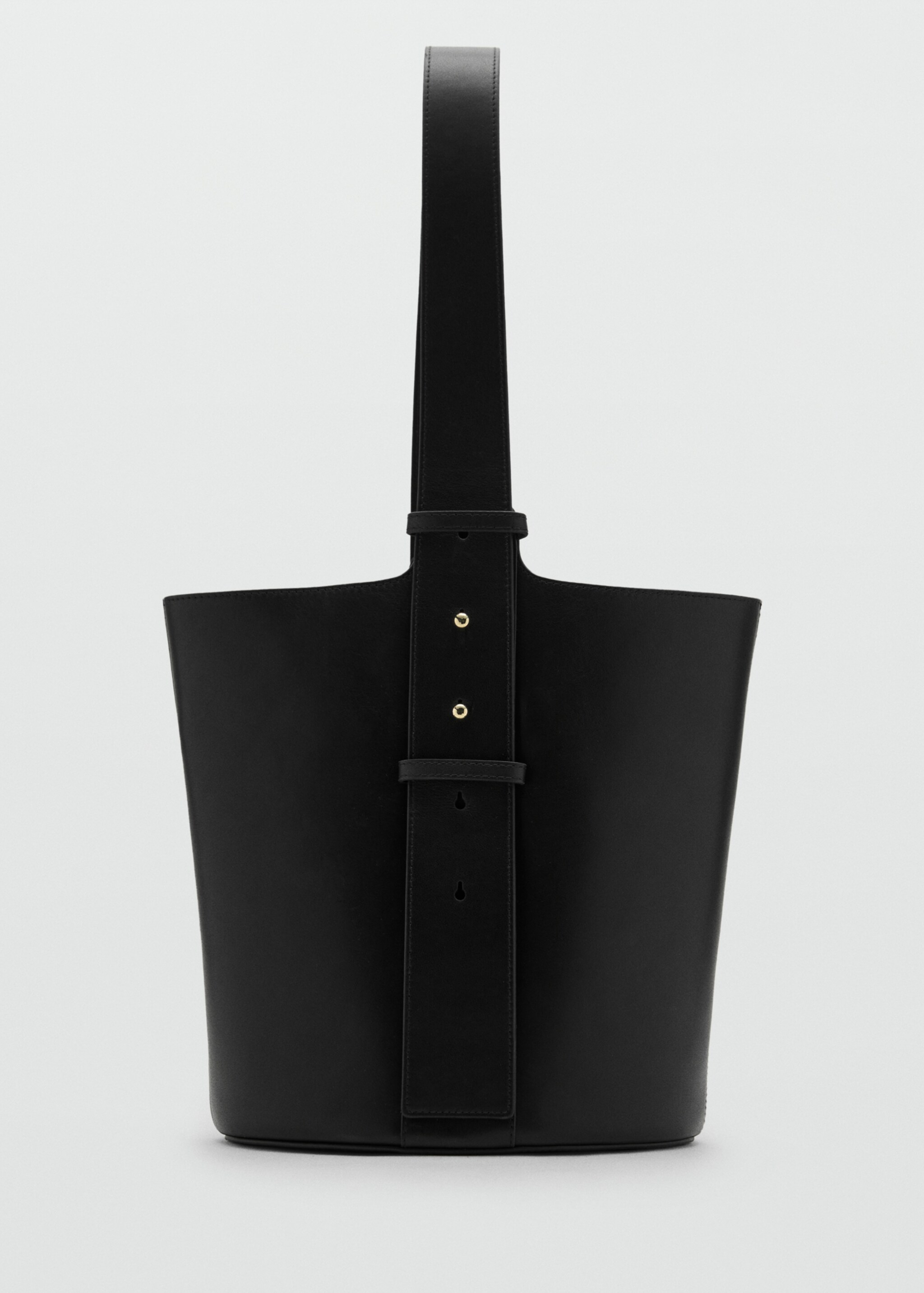 Leather bucket bag - Article without model, Black. Ref: 17058285-00.