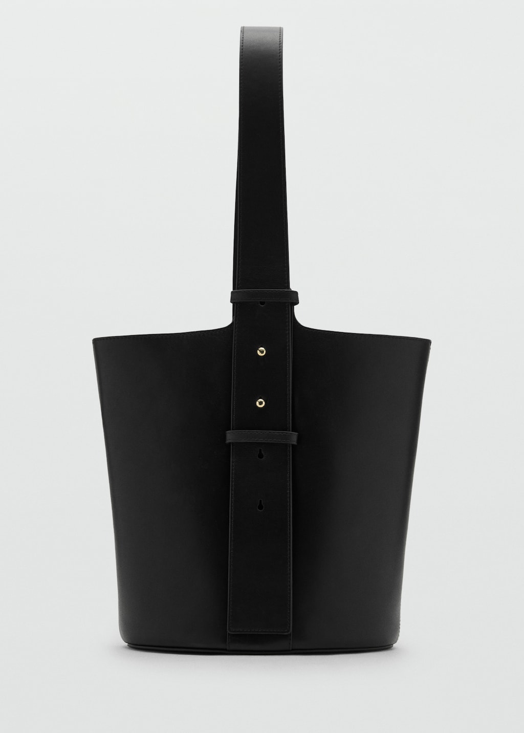 Leather bucket bag