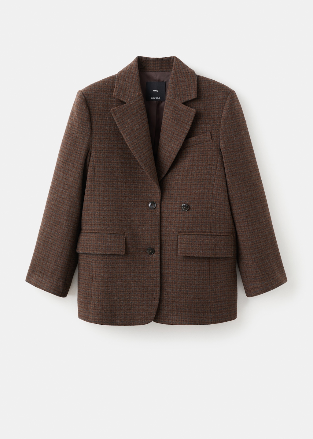 Micro houndstooth wool blazer - image 5