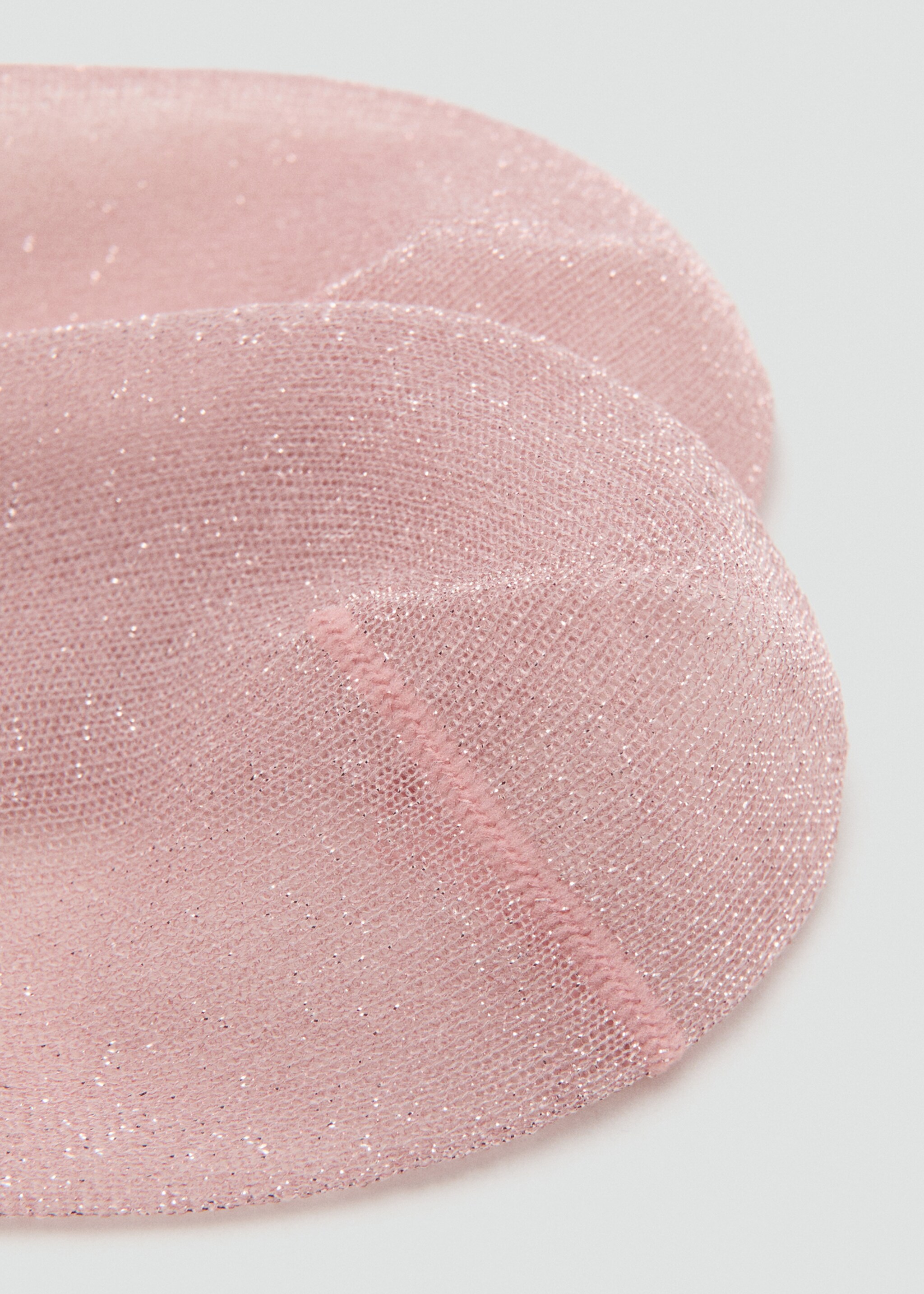 Lurex socks with rhinestones - Details of the article 1, Light Pink. Ref: 17058289-00.