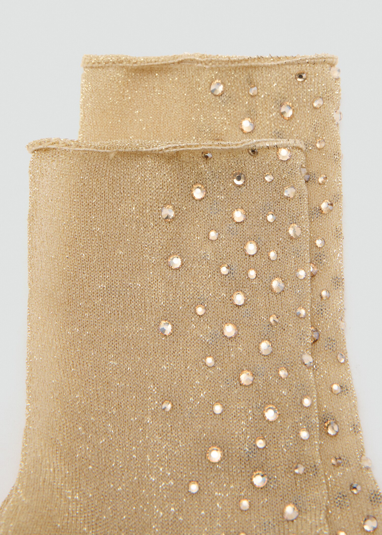 Lurex socks with rhinestones - Medium plane