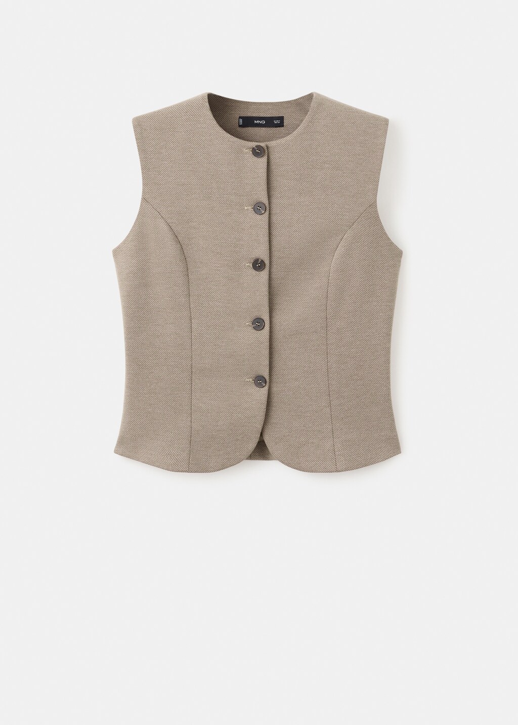 Fitted suit waistcoat - image 4