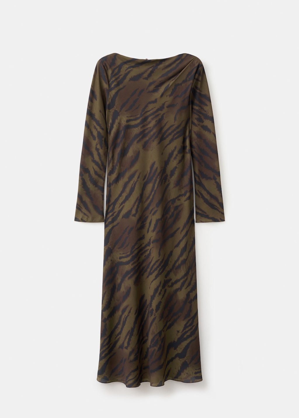 Satin animal-print dress