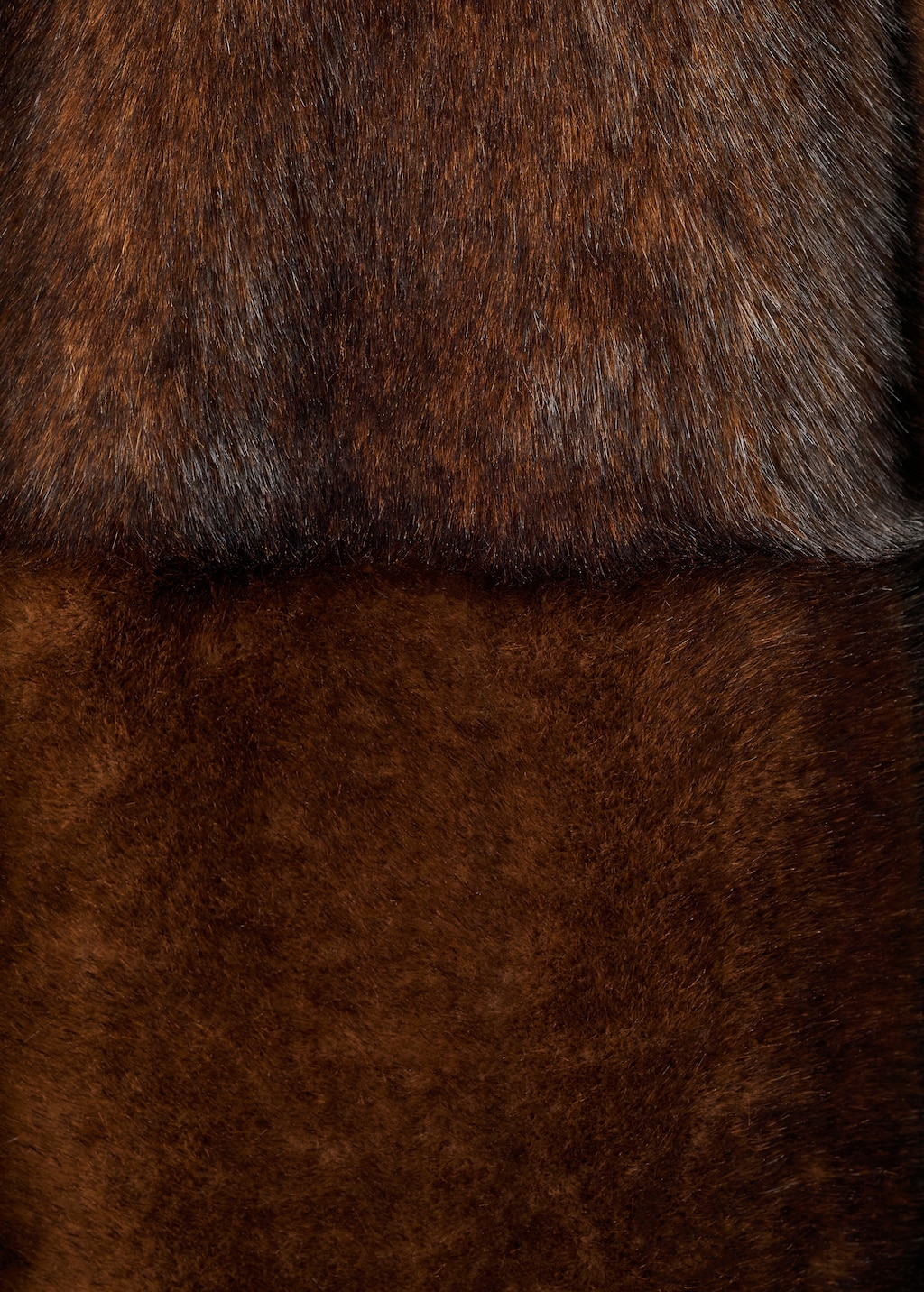 Faux-fur coat with shirt collar