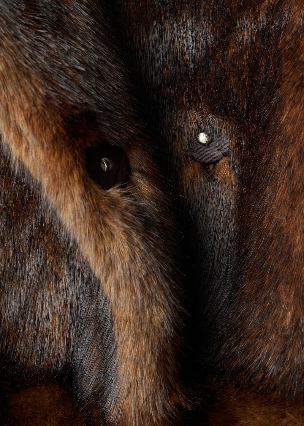 Faux-fur coat with shirt collar