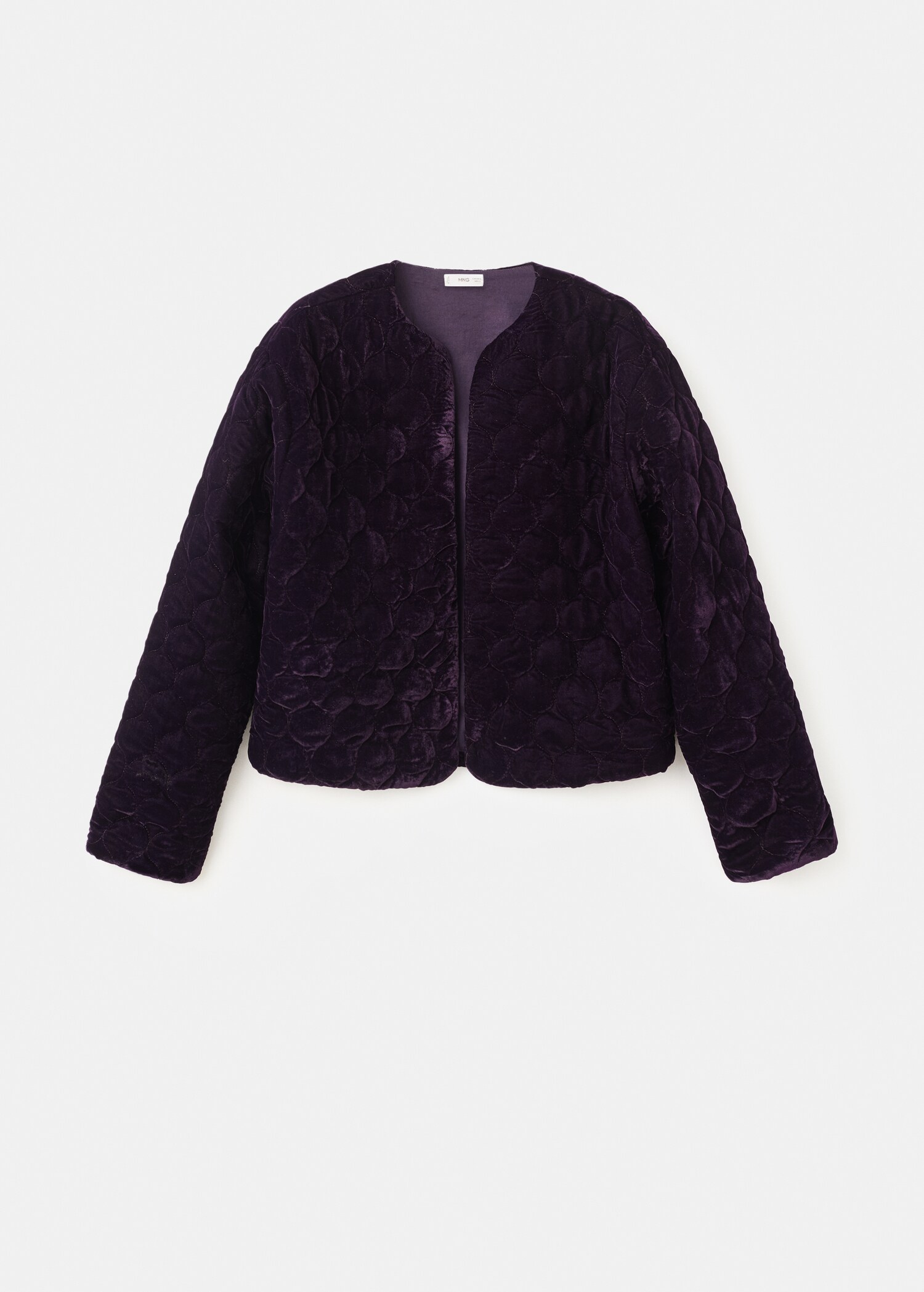 Velvet bomber jacket with stitching - Article without model