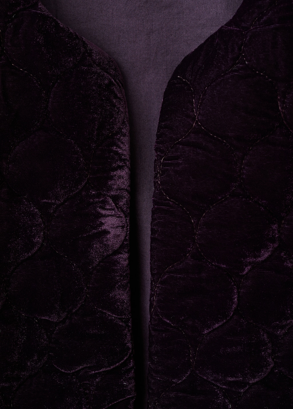 Velvet bomber jacket with stitching