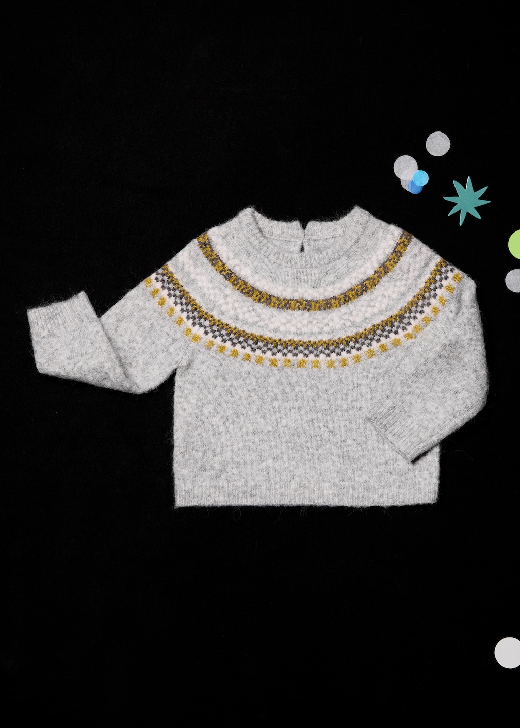 Jacquard knitted sweater