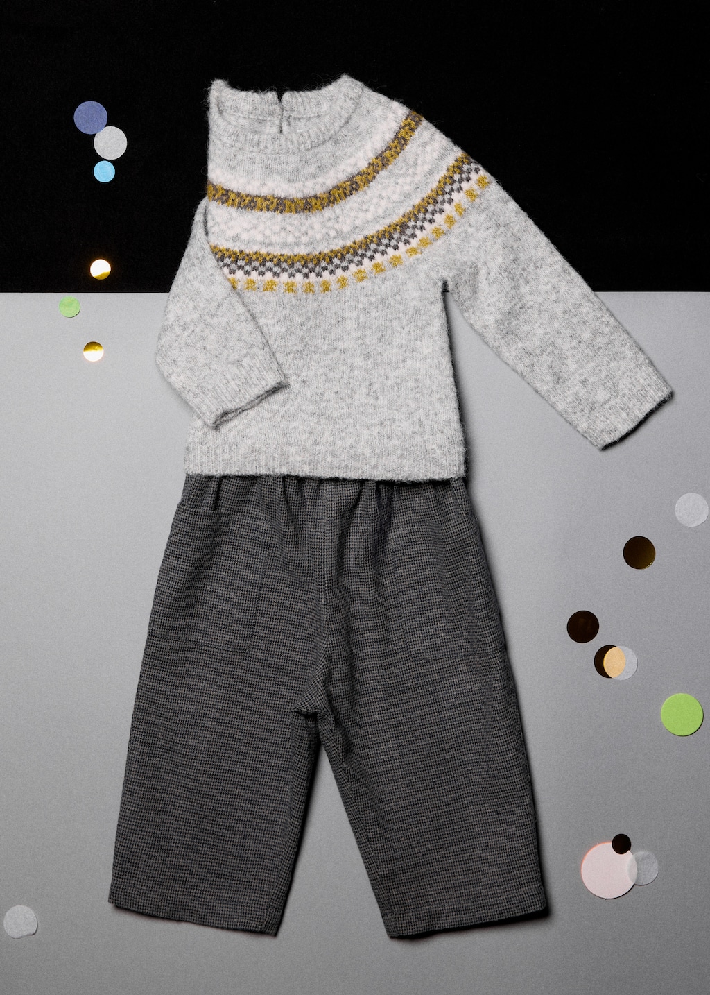 Jacquard knitted sweater