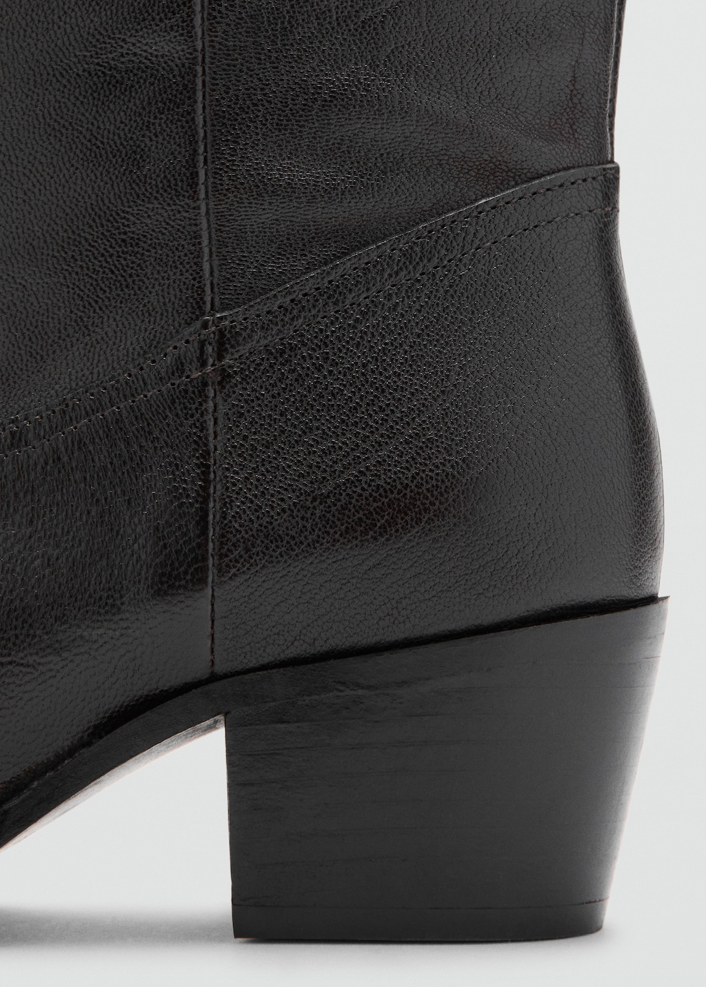 Leather pointed ankle boots